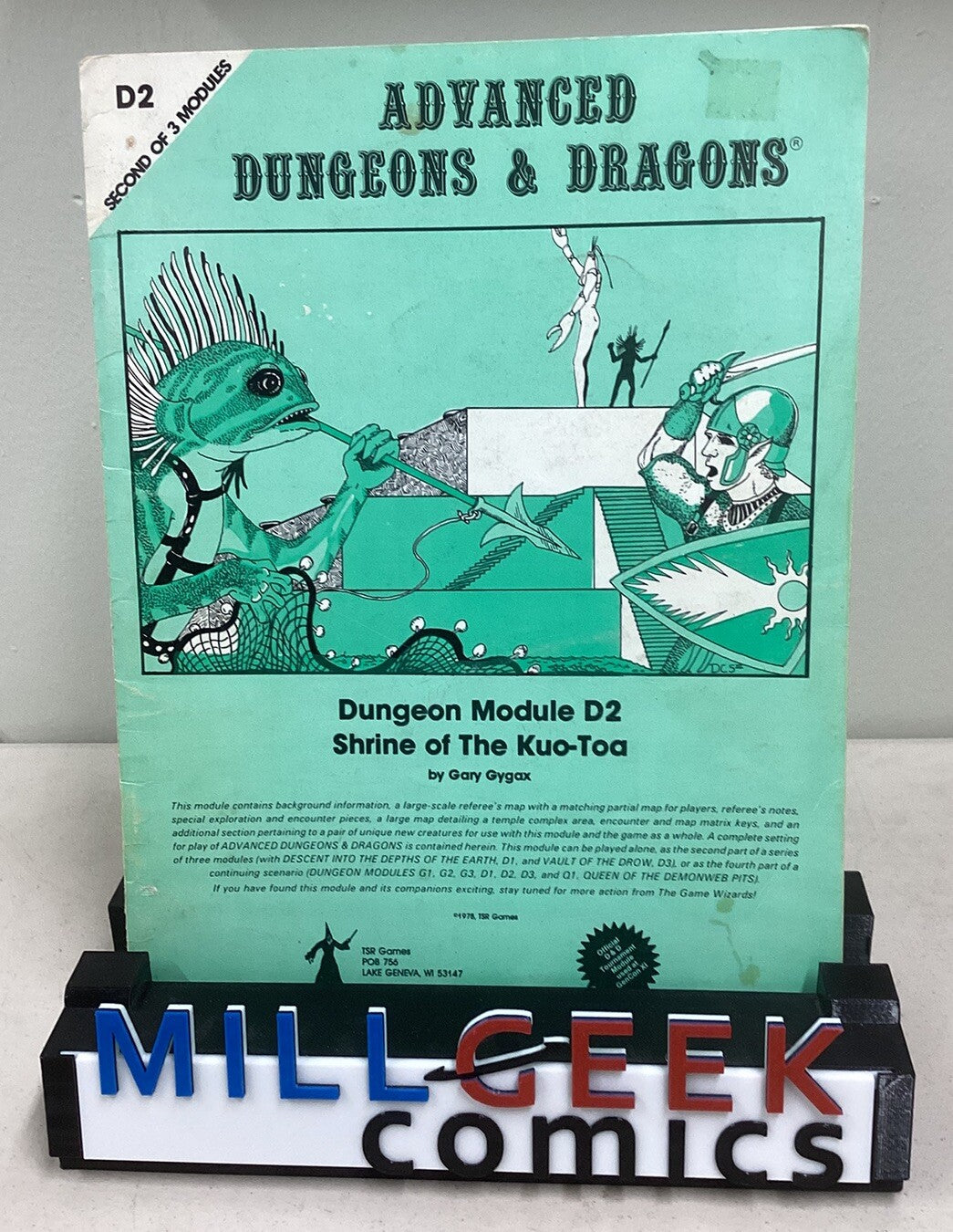Advance Dungeons & Dragons Module D2 Shrine of the Kuo-Toa, 2nd Print, 1978