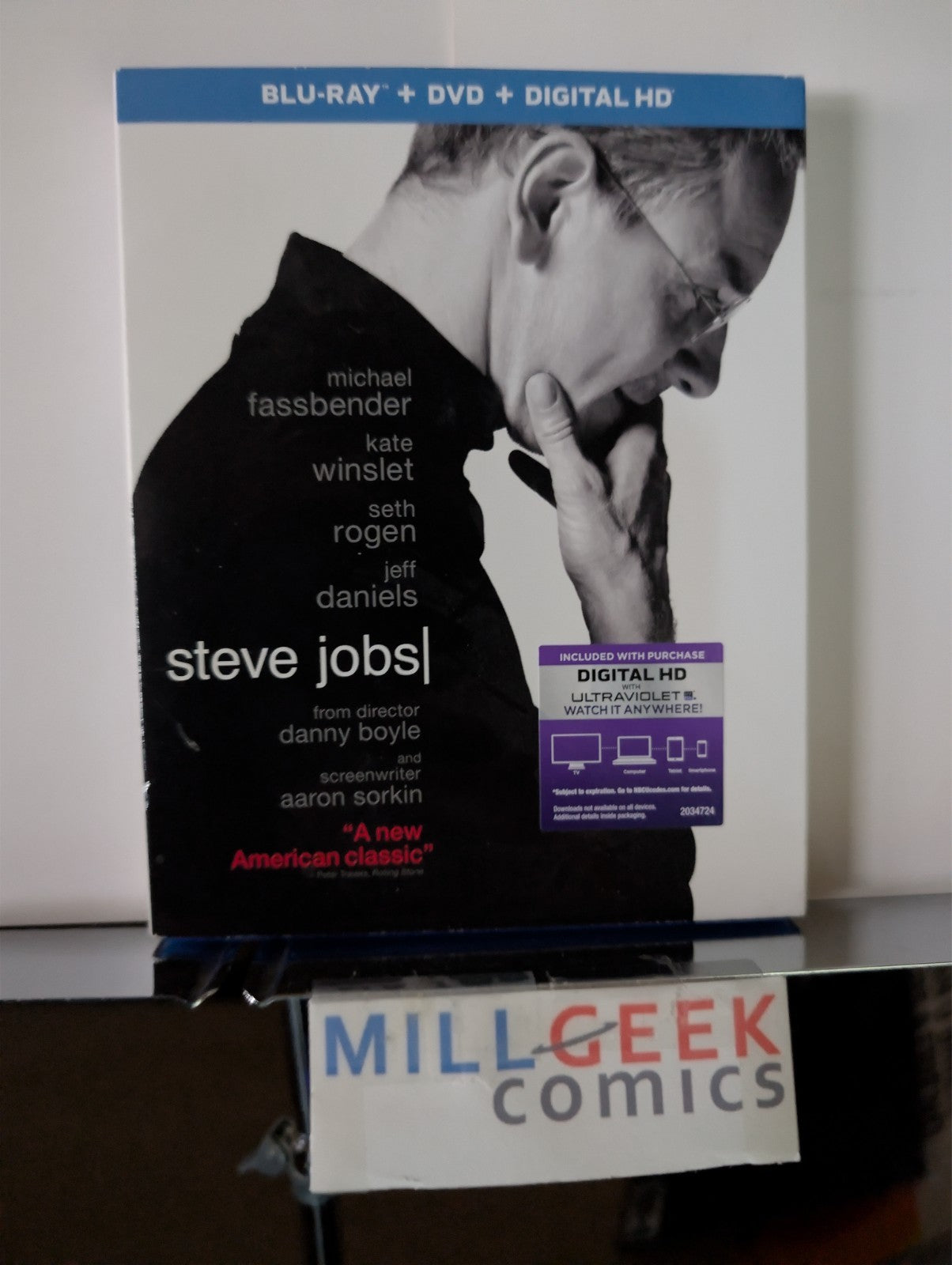 Seve Jobs, Aaron Sorkin (Blu-Ray) Like New w/slipcover -JD