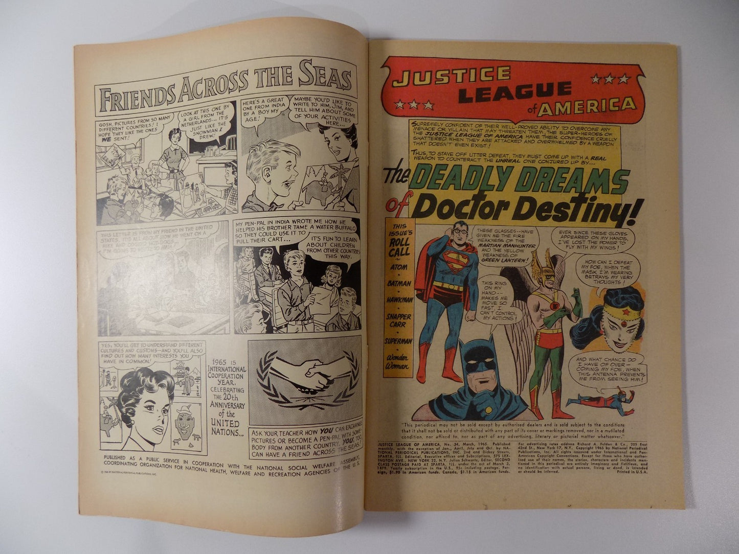Justice League of America #34 DC Comic March 1965 Fine