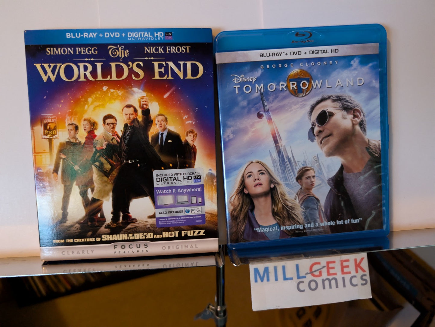 The World's End / Tomorrowland, Simon Pegg & George Clooney (Blu-Ray) -JD