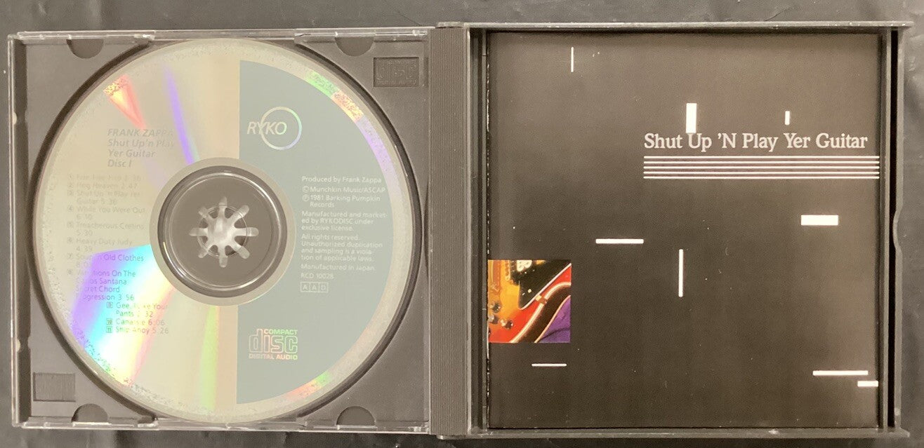 Frank Zappa Shut Up ‘N Play Yer Guitar (2 CD, Japan RYKODISC, Like New) -JD