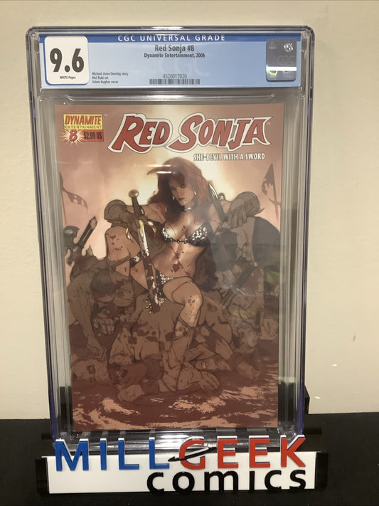 Red Sonja #8 (March 2006) CGC Graded 9.6, White Pages, Adam Hughes Cover
