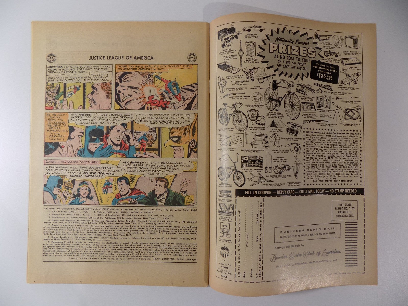 Justice League of America #34 DC Comic March 1965 Fine