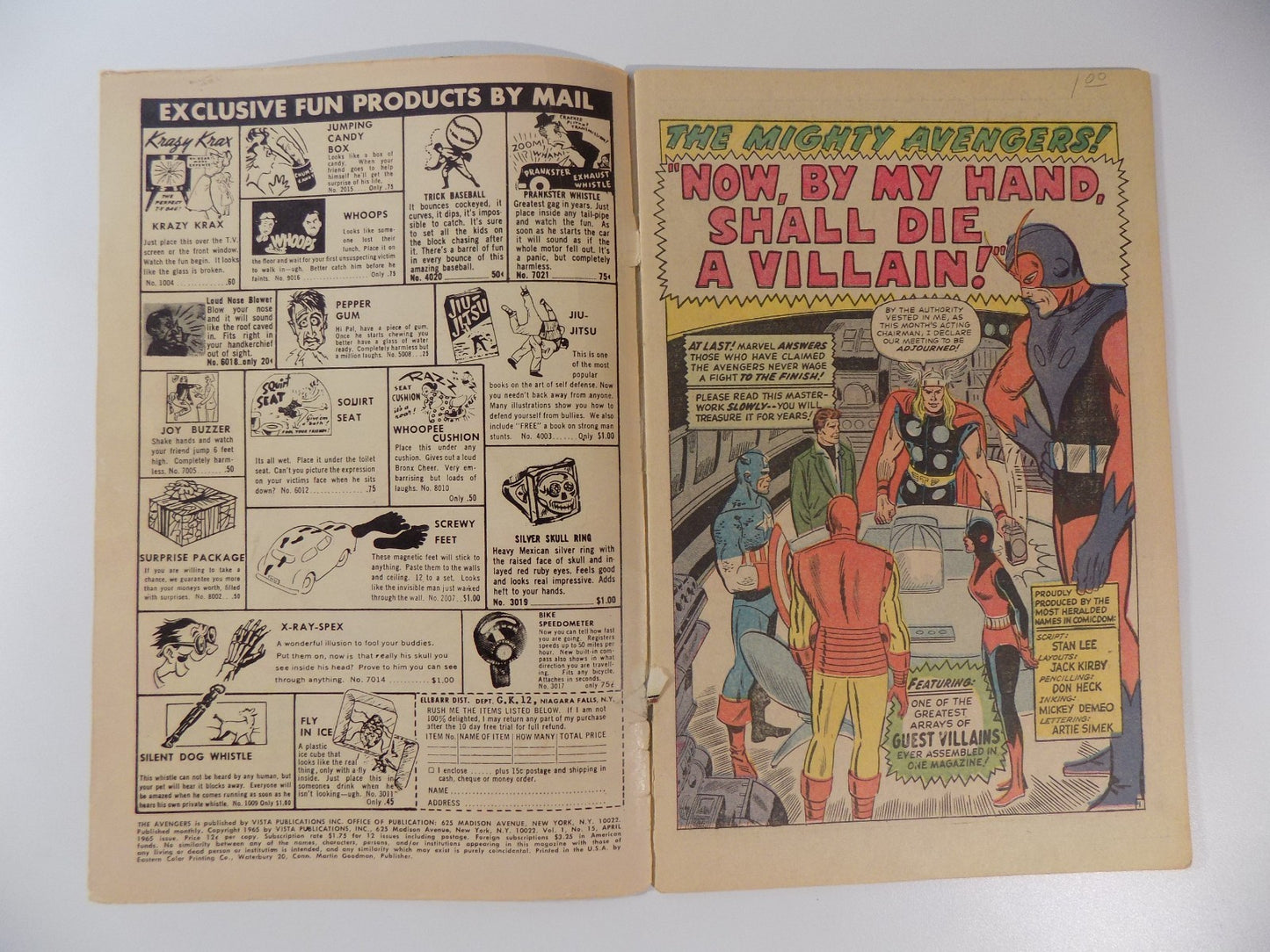 Avengers #15 Marvel Comic April 1965 Fine-