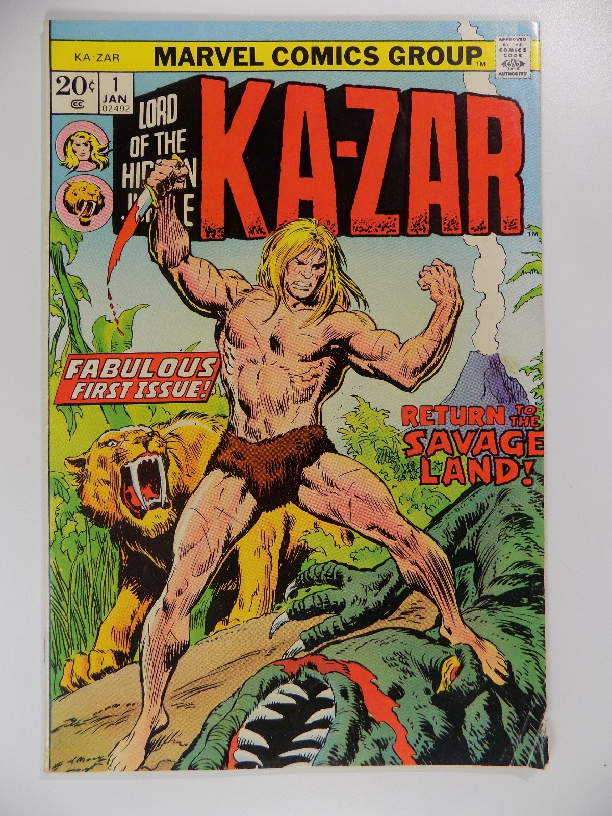 Ka-zar #1 Marvel Comic January 1974 Fine/Very Fine