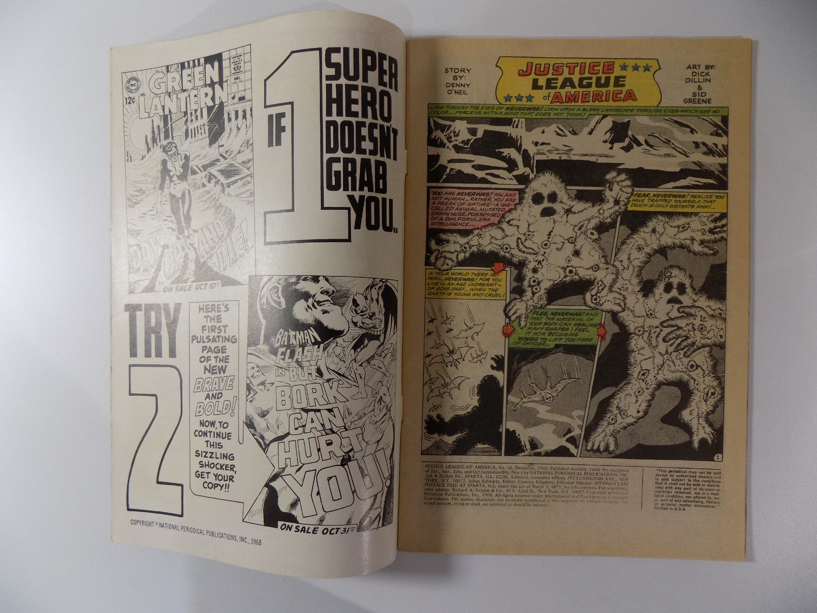 Justice League of America #68 DC Comic December 1968 Fine+