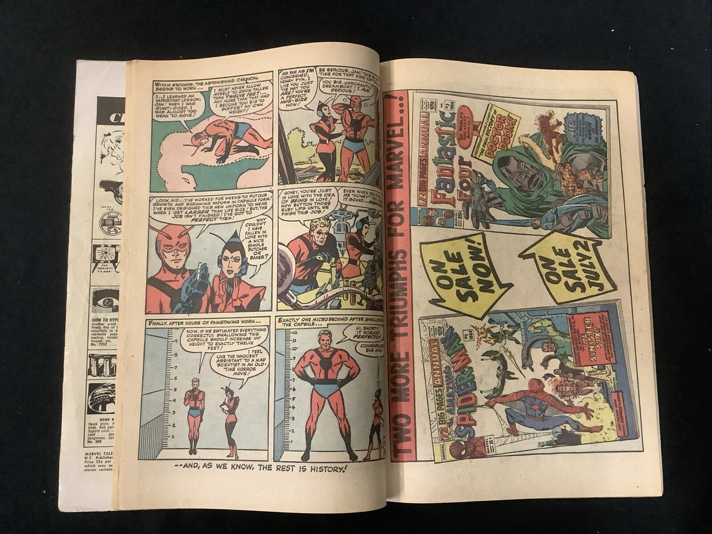 Marvel Tales #1 Annual (1964) 2.0 (G) 2” Spine Split Top, Cover Glue Weakening