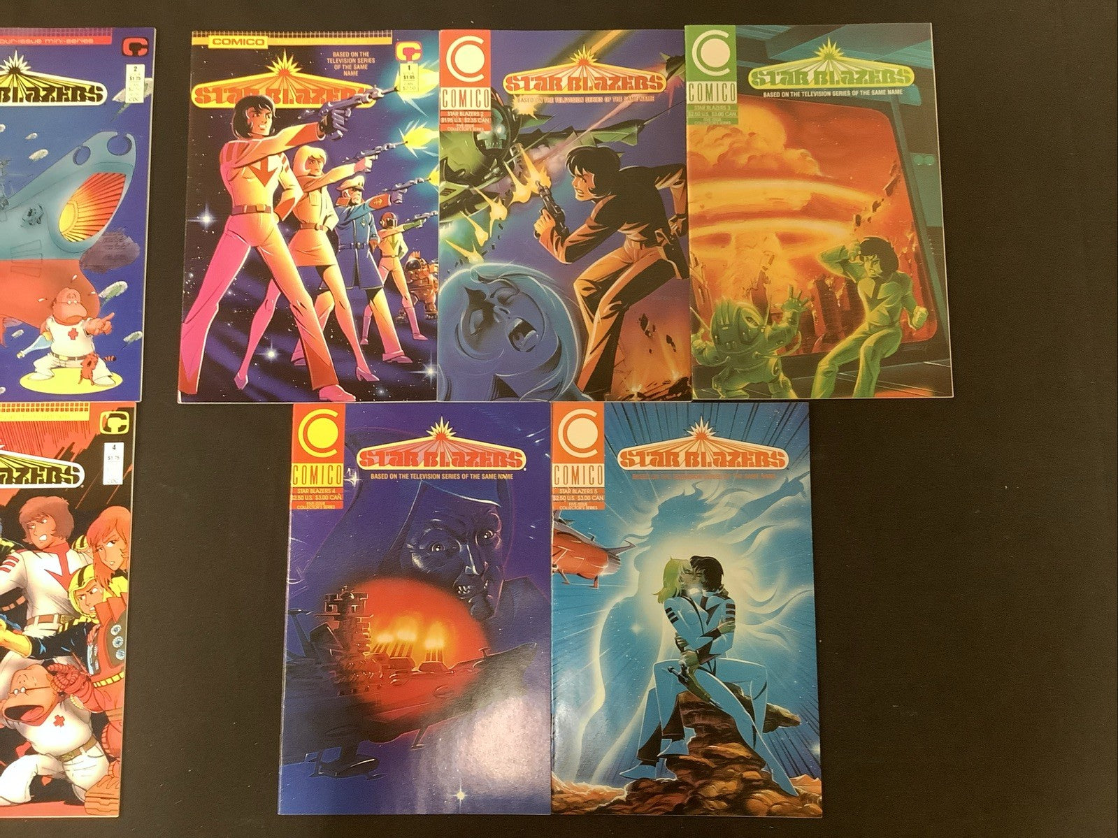 Star Blazers #1-4 (vol.1) + #1-5 (vol.2) Complete Comic Bundle, Comico,