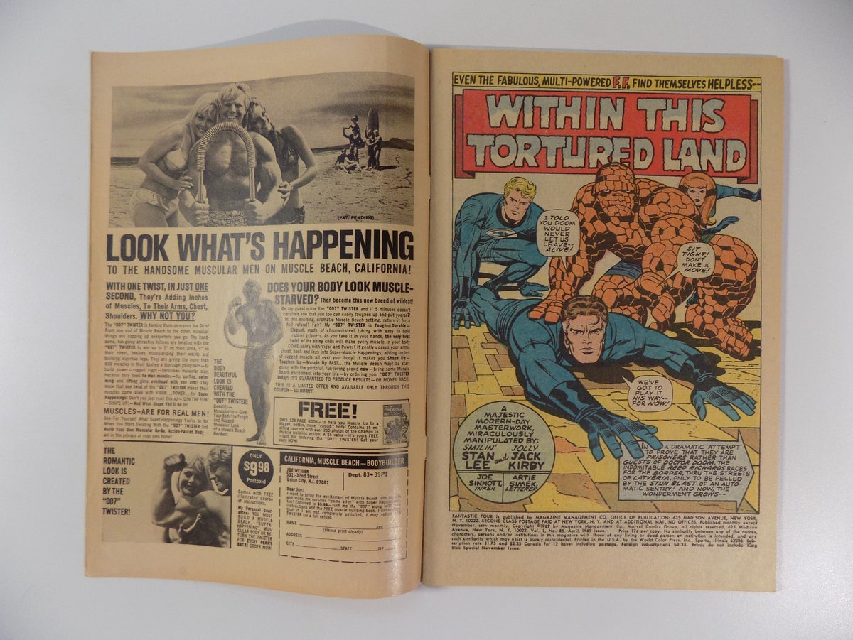 Fantastic Four #85 Marvel Comic April 1969 Fine-