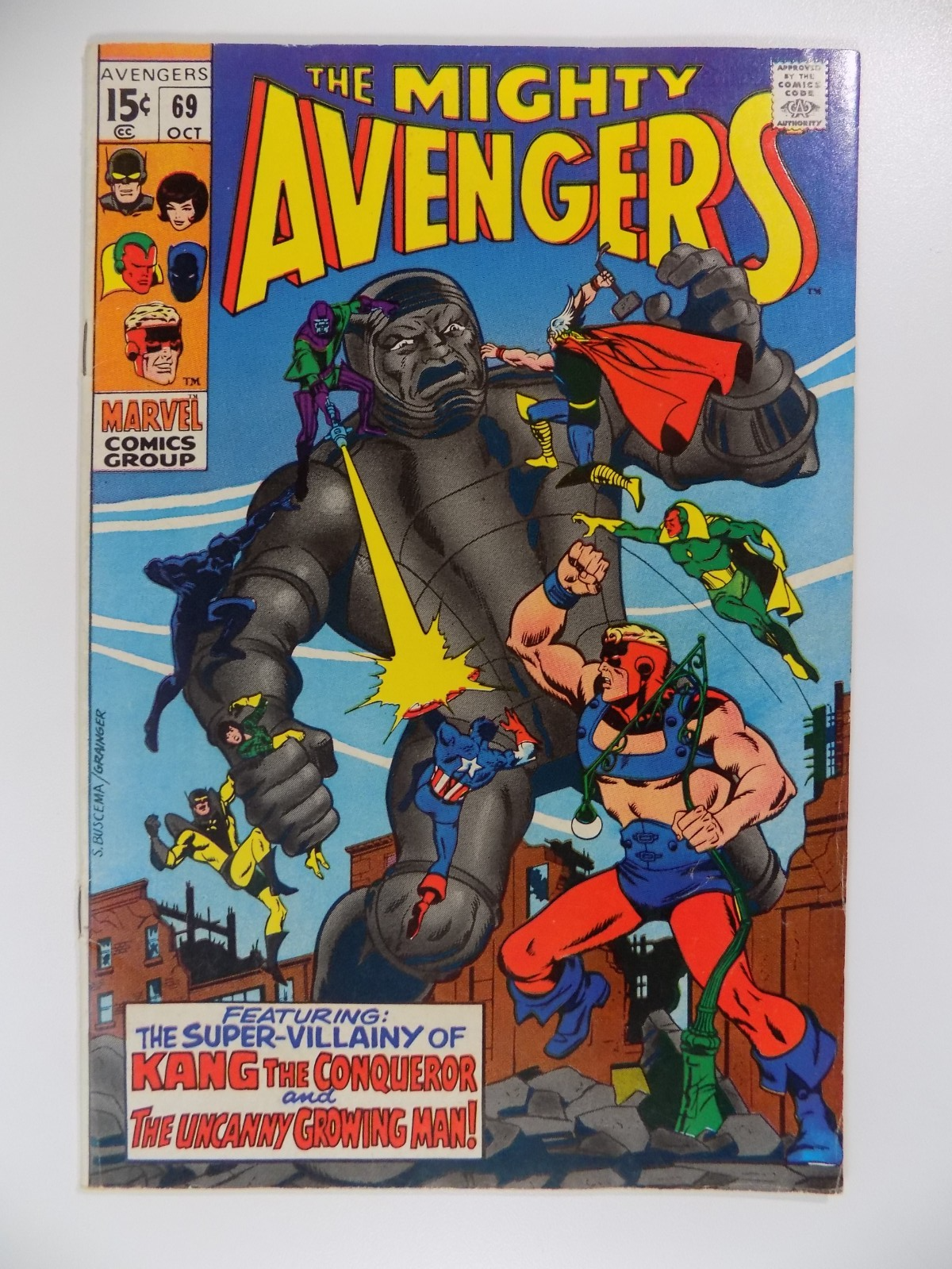 Avengers #69 Marvel Comic October 1969 Fine/Very Fine