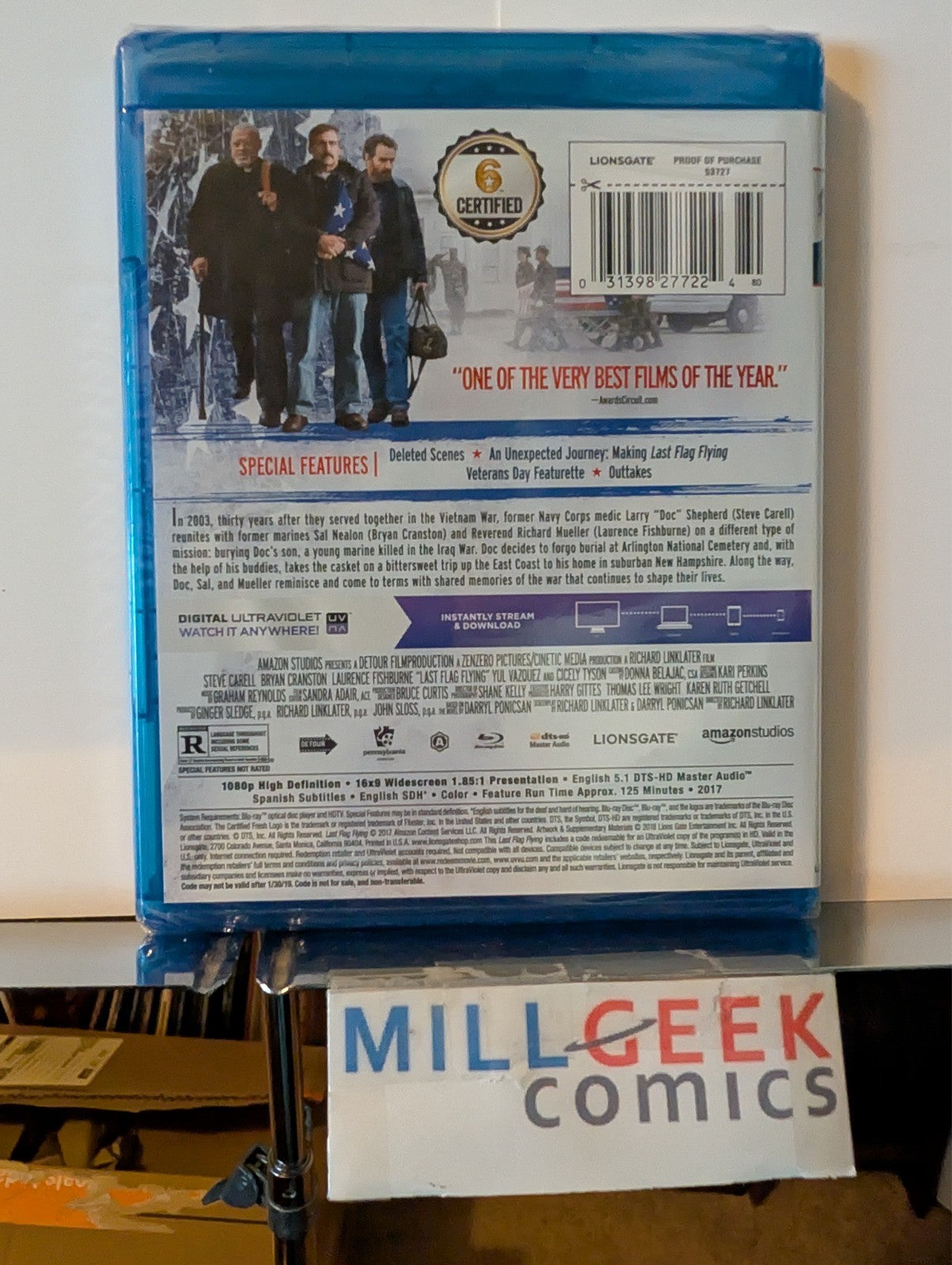 Last Flag Flying, Steve Carell (Blu-Ray) Brand New -JD