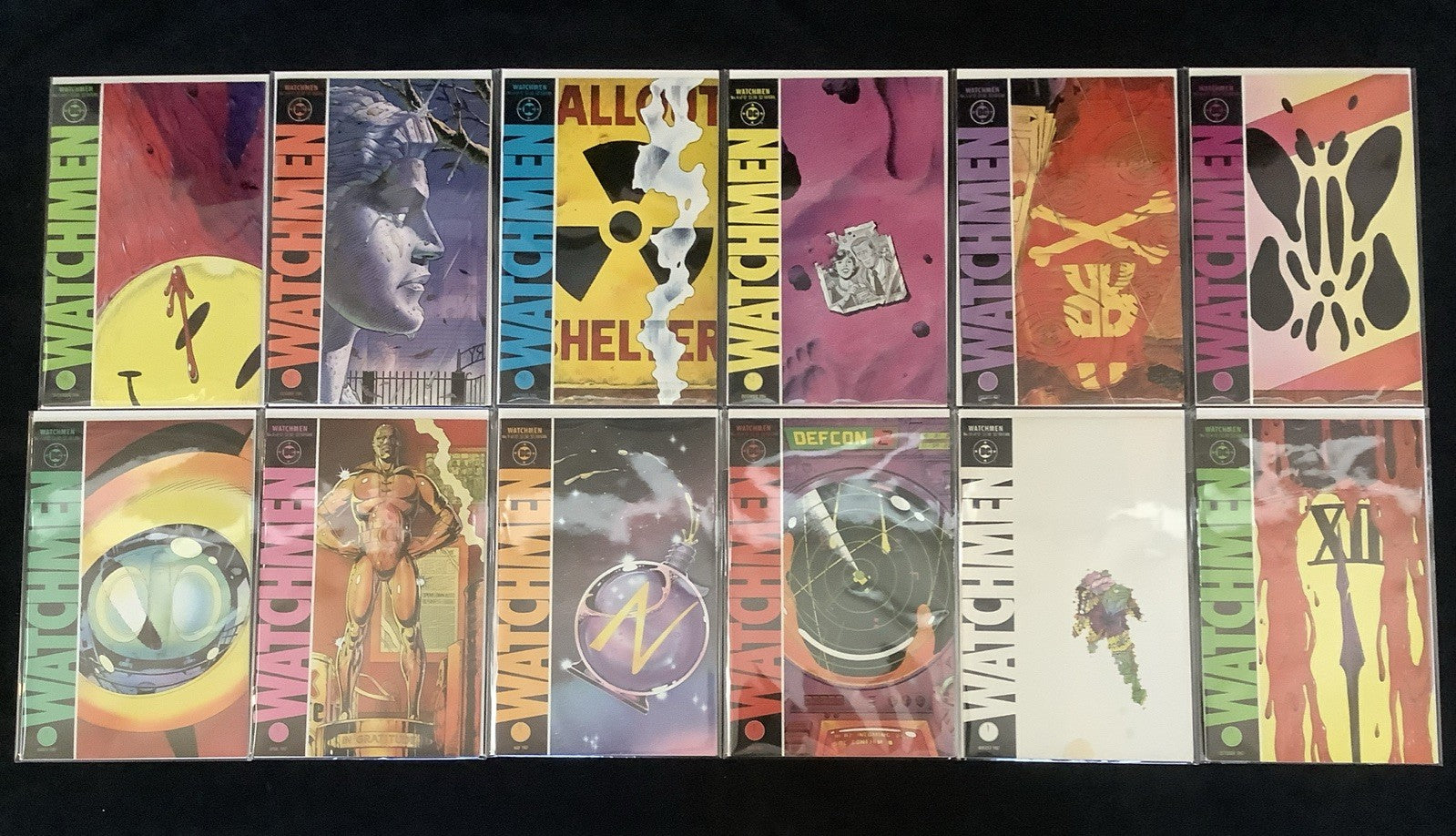 Watchmen #1-12 Complete Comic Set, DC Comics, Alan Moore/Dave Gibbons, 1986
