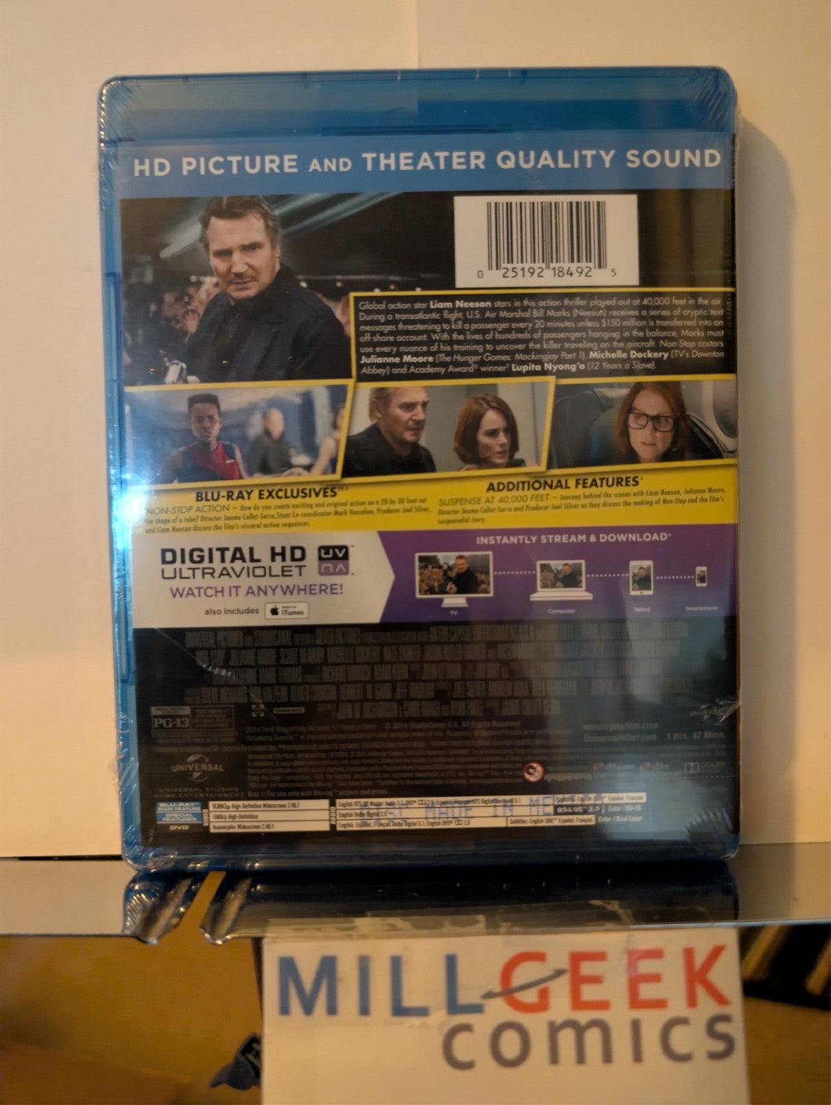 Non-Stop / Red Sparrow, Liam Neeson, Jennifer Lawrence 2 Movie Set (Blu-ray) -JD