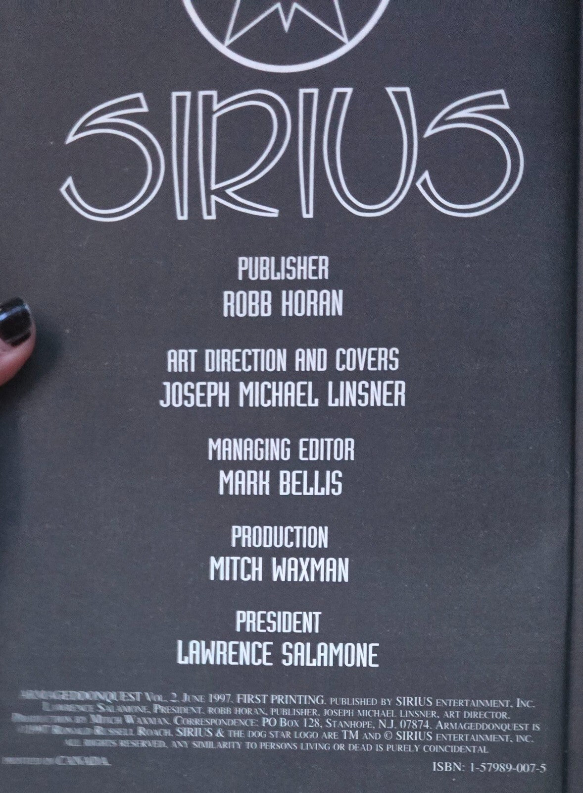 Armadeddonquest Volume 2 (1st Print, 1997) - Sirius Comics - J. Michael Linsner