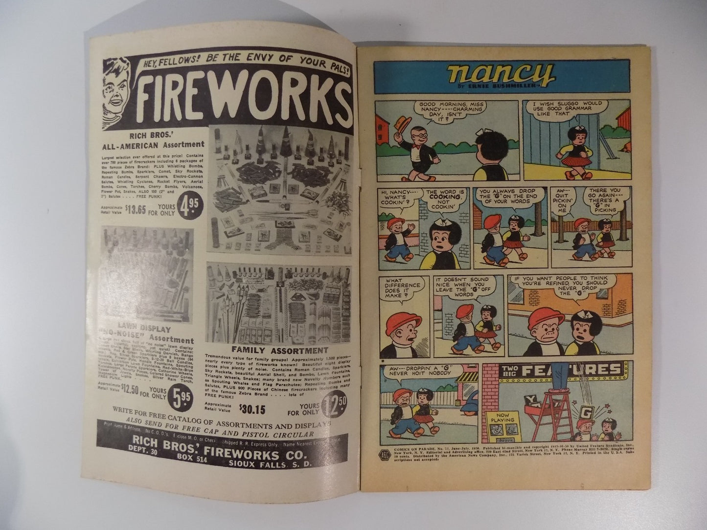 Nancy #72 United Feature Comic July 1950 Very Fine