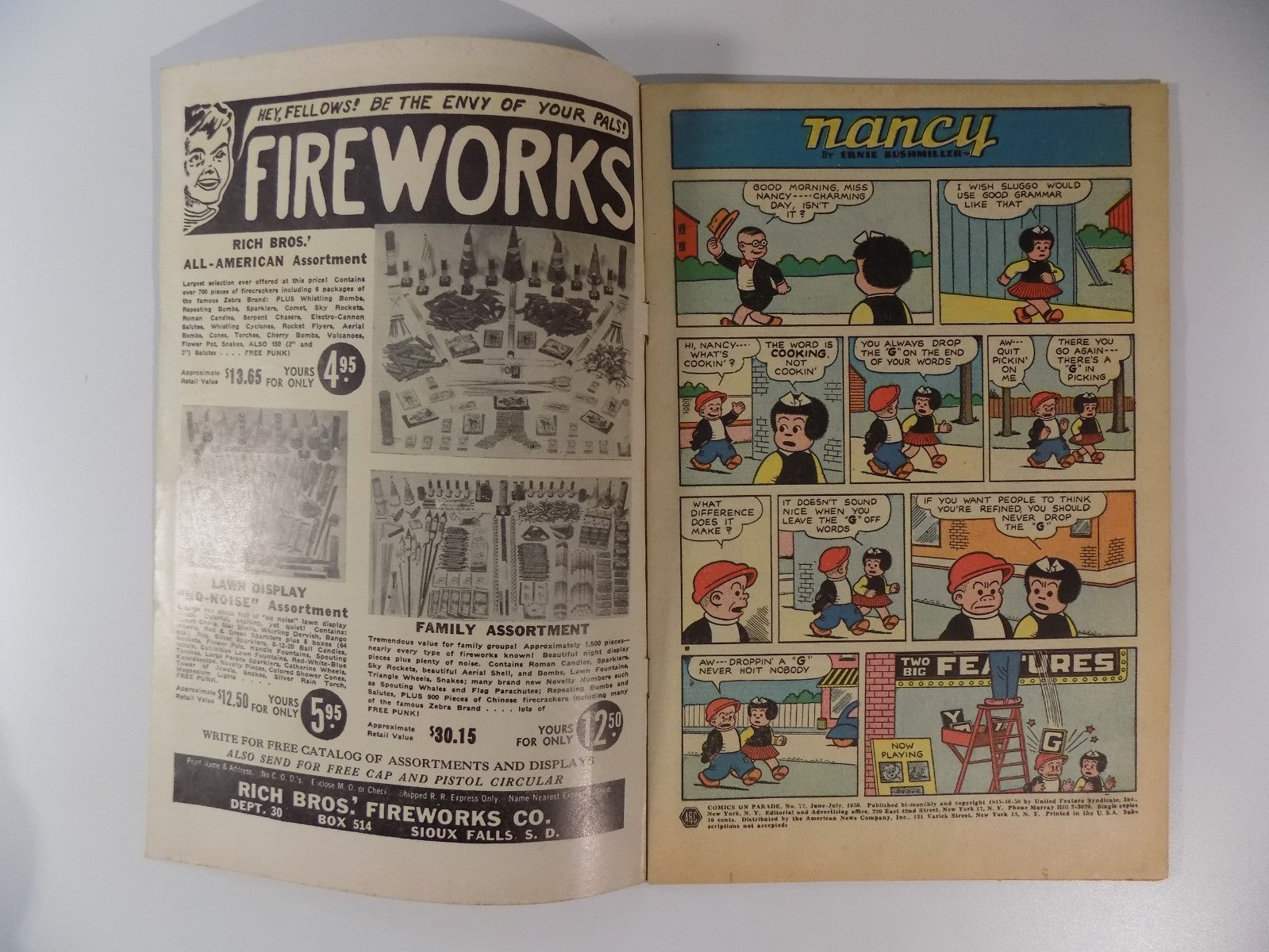 Nancy #72 United Feature Comic July 1950 Very Fine