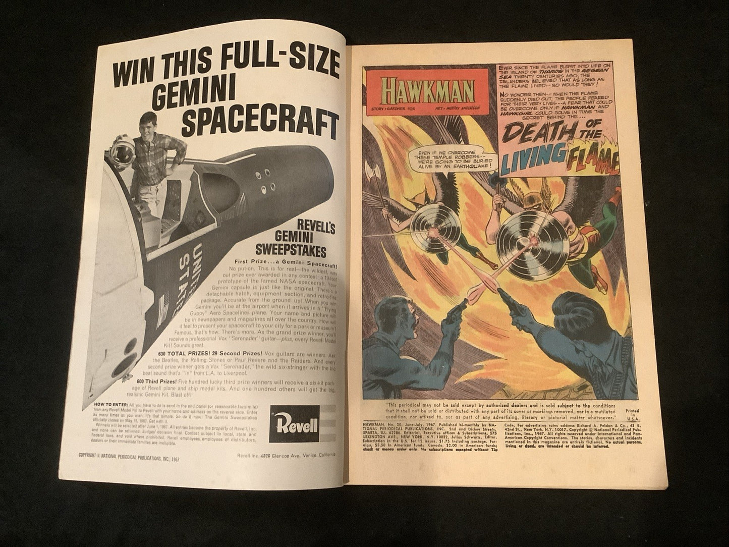 Hawkman #20 (DC Comics June-July 1967) F+ (6.5) Gardner Fox, Murphy Anderson