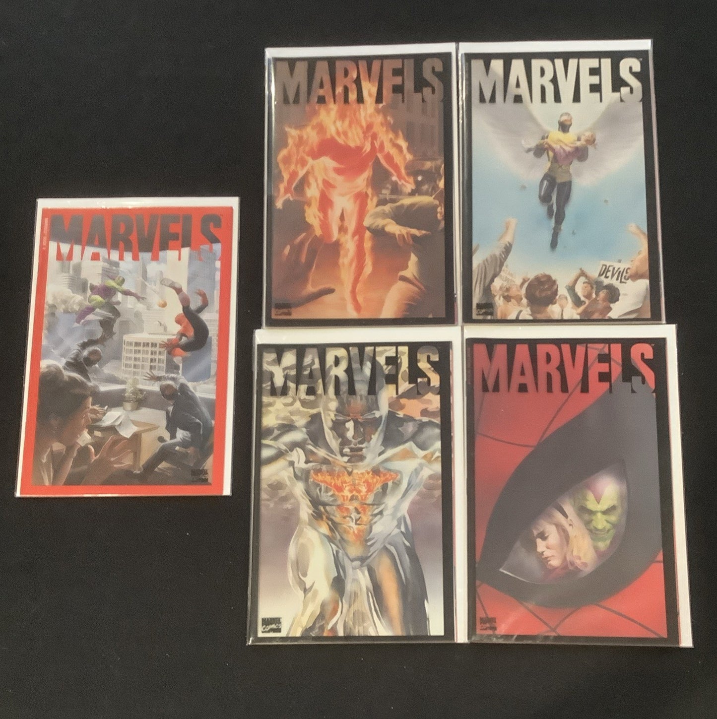 Marvels #0-4 Complete Comic Mini Series, Marvel Comics, Alex Ross, 1994