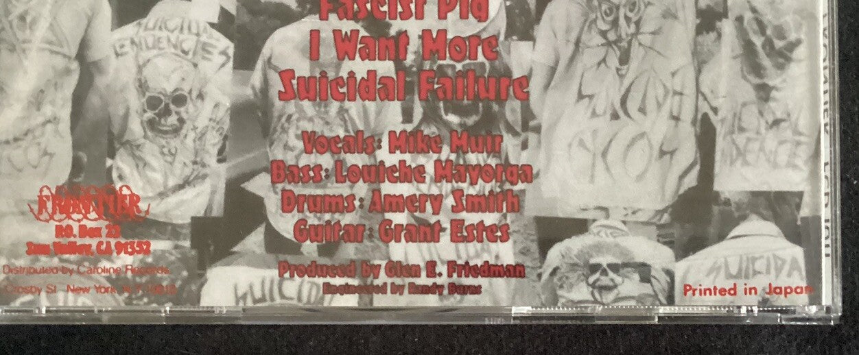 SUICIDAL TENDENCIES (CD, Frontier, Made In Japan, Like New) -JD