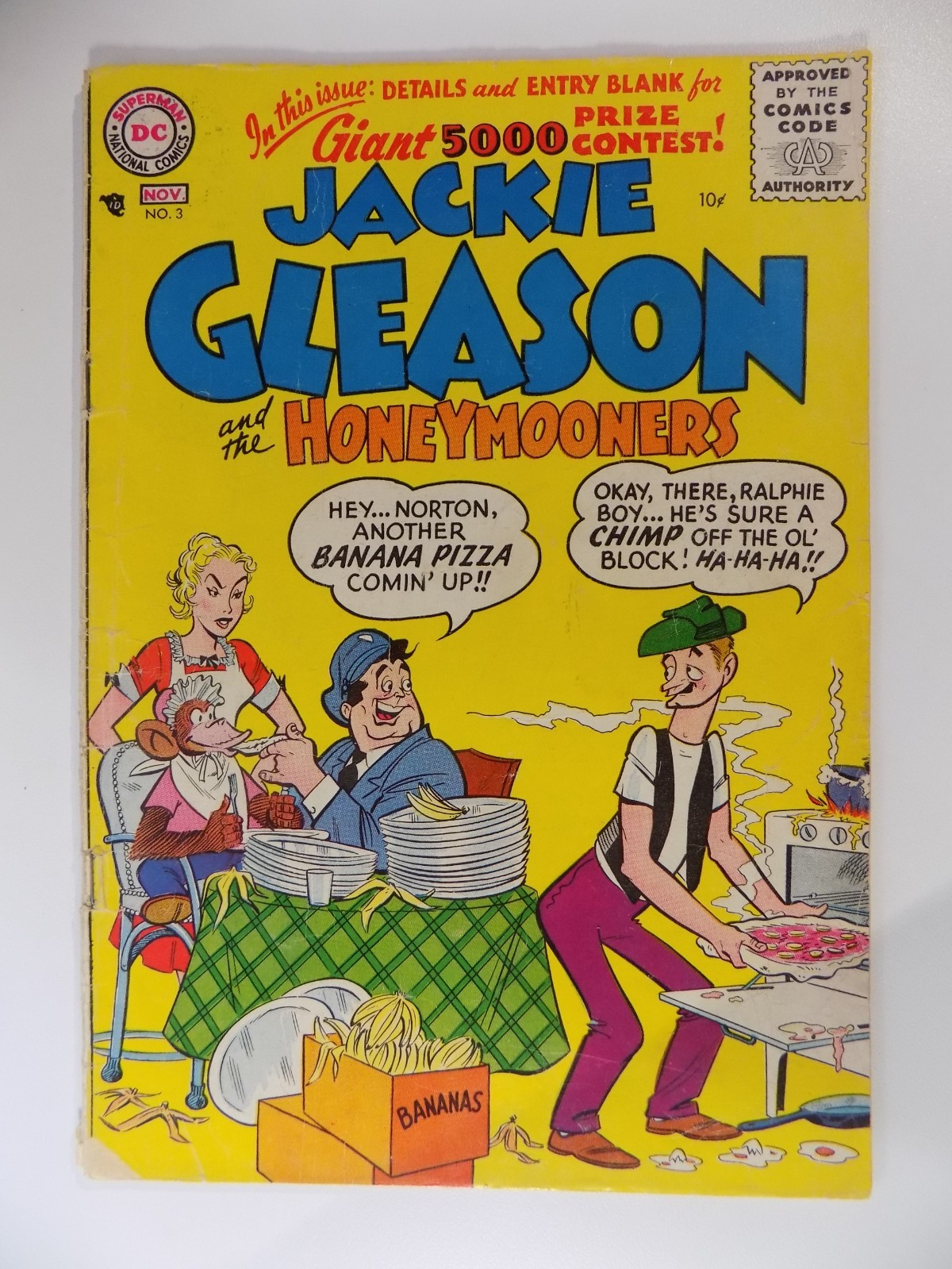 Jackie Gleason and the Honeymooners #3 DC Comic November 1956 Very Good/Fine