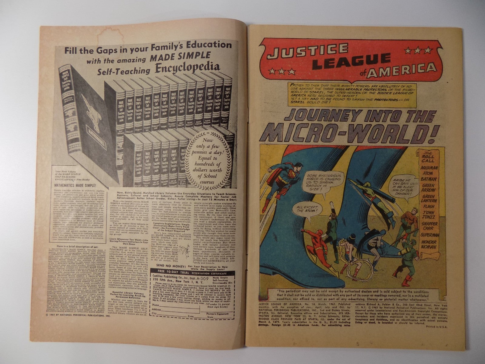 Justice League of America #18 DC Comic March 1963 Very Good+