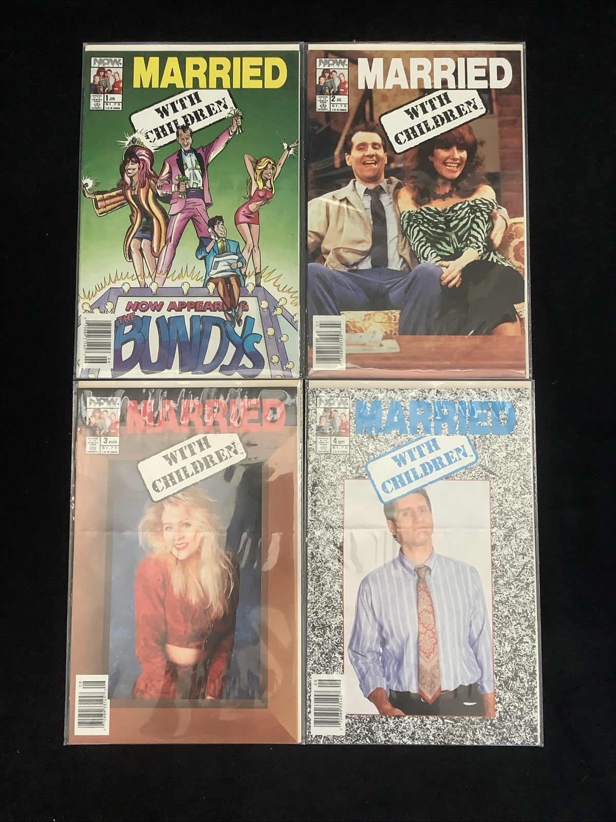 Married with Children #1-4 Comic Lot, NOW Comics, Llewellyn/Schwartz, 1990