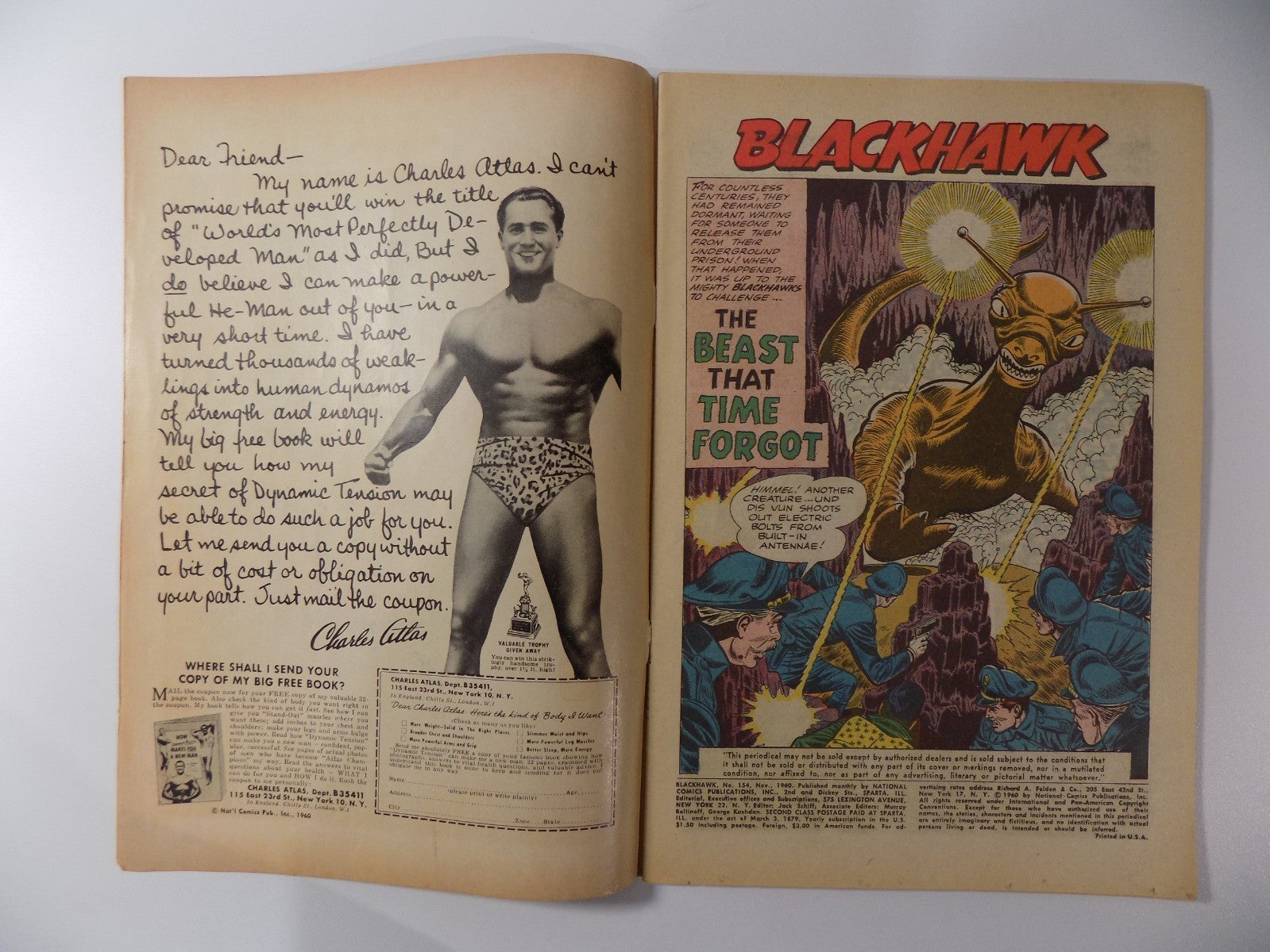 Blackhawk #154 DC Comic November 1960 Fine-