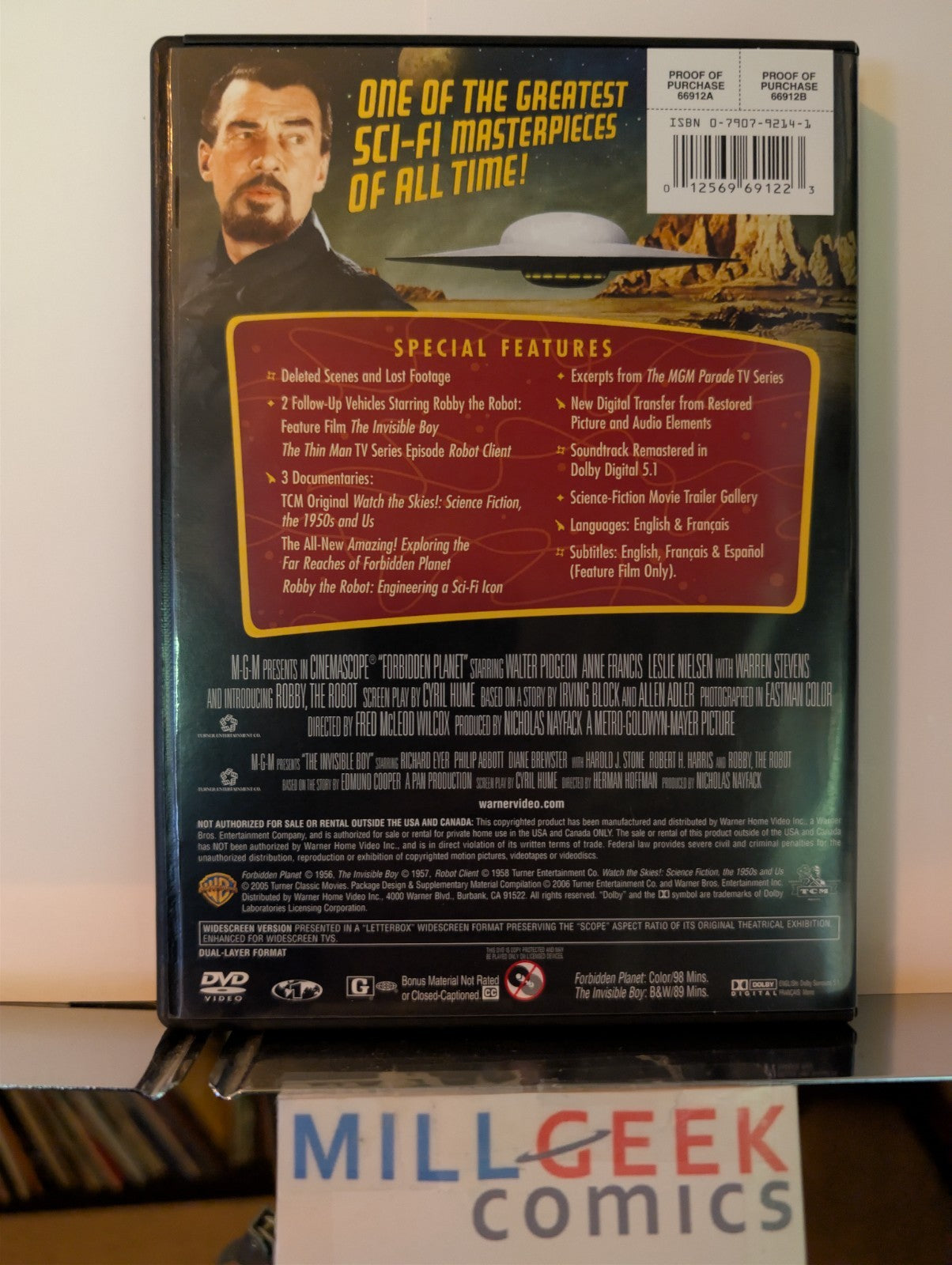 Forbidden Planet, 50th Anniversary Two-Disc Special Edition (DVD, 1956) -JD