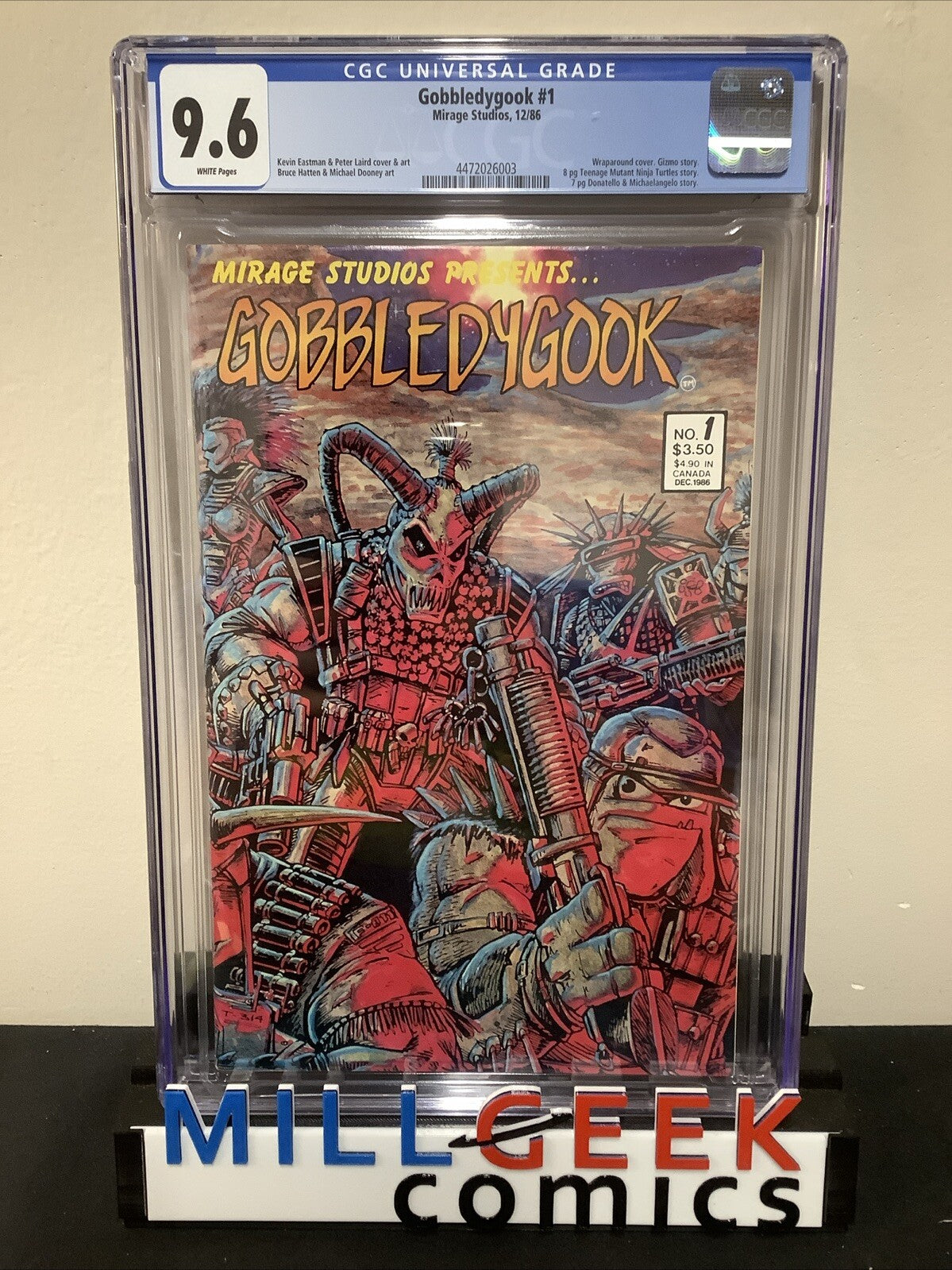 Gobbledygook #1 (1986) CGC Graded 9.6 (NM+) White Pages, Eastman/Laird, TMNT