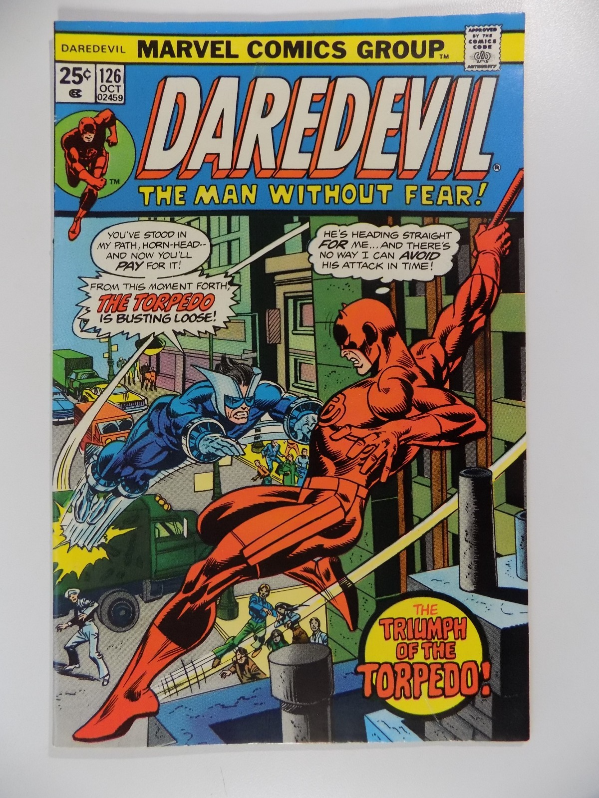 Daredevil #126 Marvel Comic October 1975 Very Fine/Near Mint