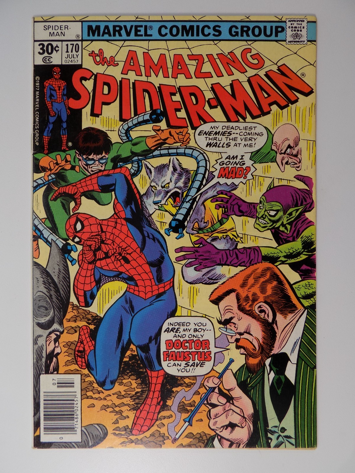 Amazing Spider-Man #170 Marvel Comic Very Fine July 1977