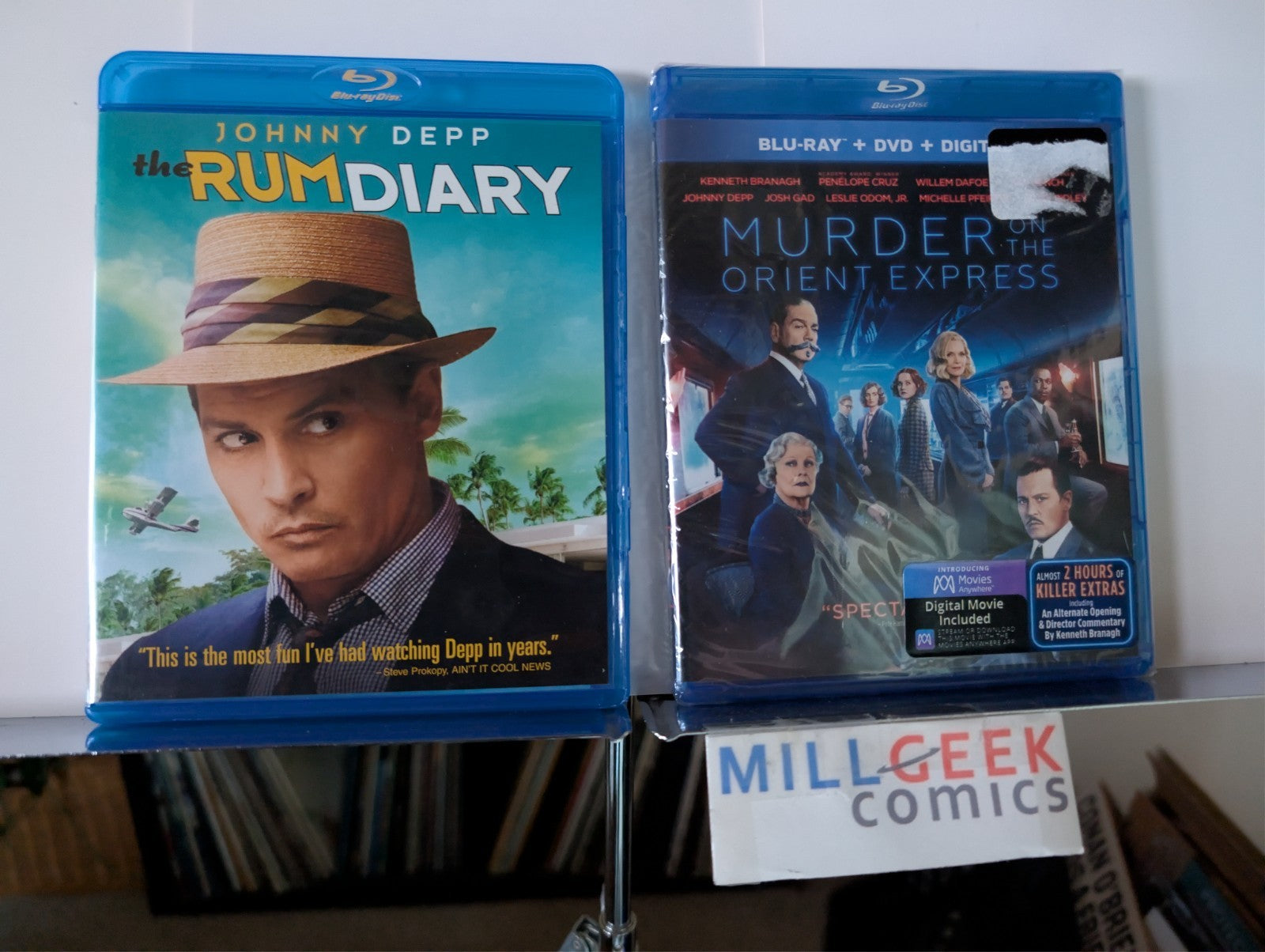 The Rum Diary / Murder on the Orient Express, 2 Movie Set (Blu-Ray) Like New -JD