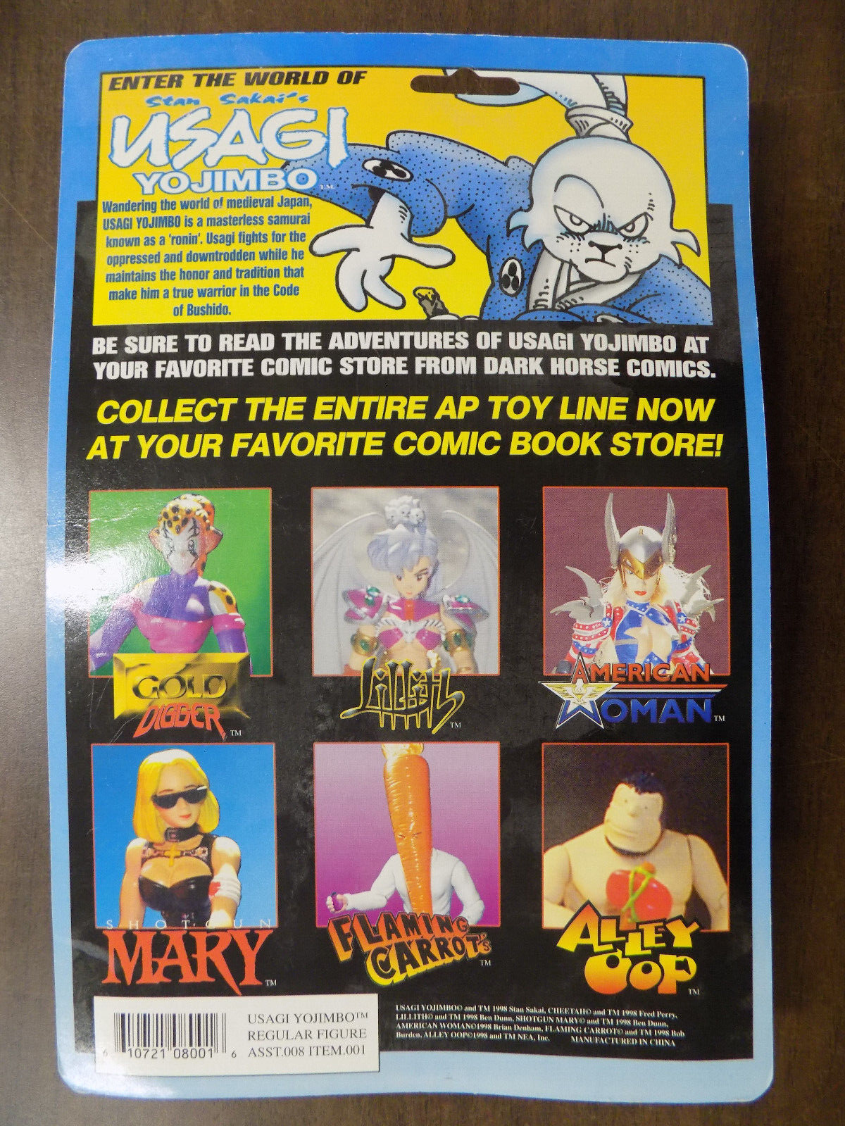 Usagi Yojimbo Action Figure Antarctic Press Toys - Mint on Card! MOC! New!