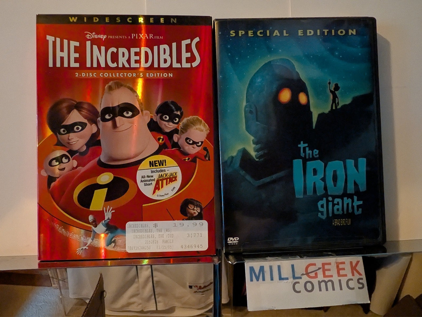 The Incredibles / The Iron Giant, 2 Brad Bird Movie Set (DVD) Like New -JD