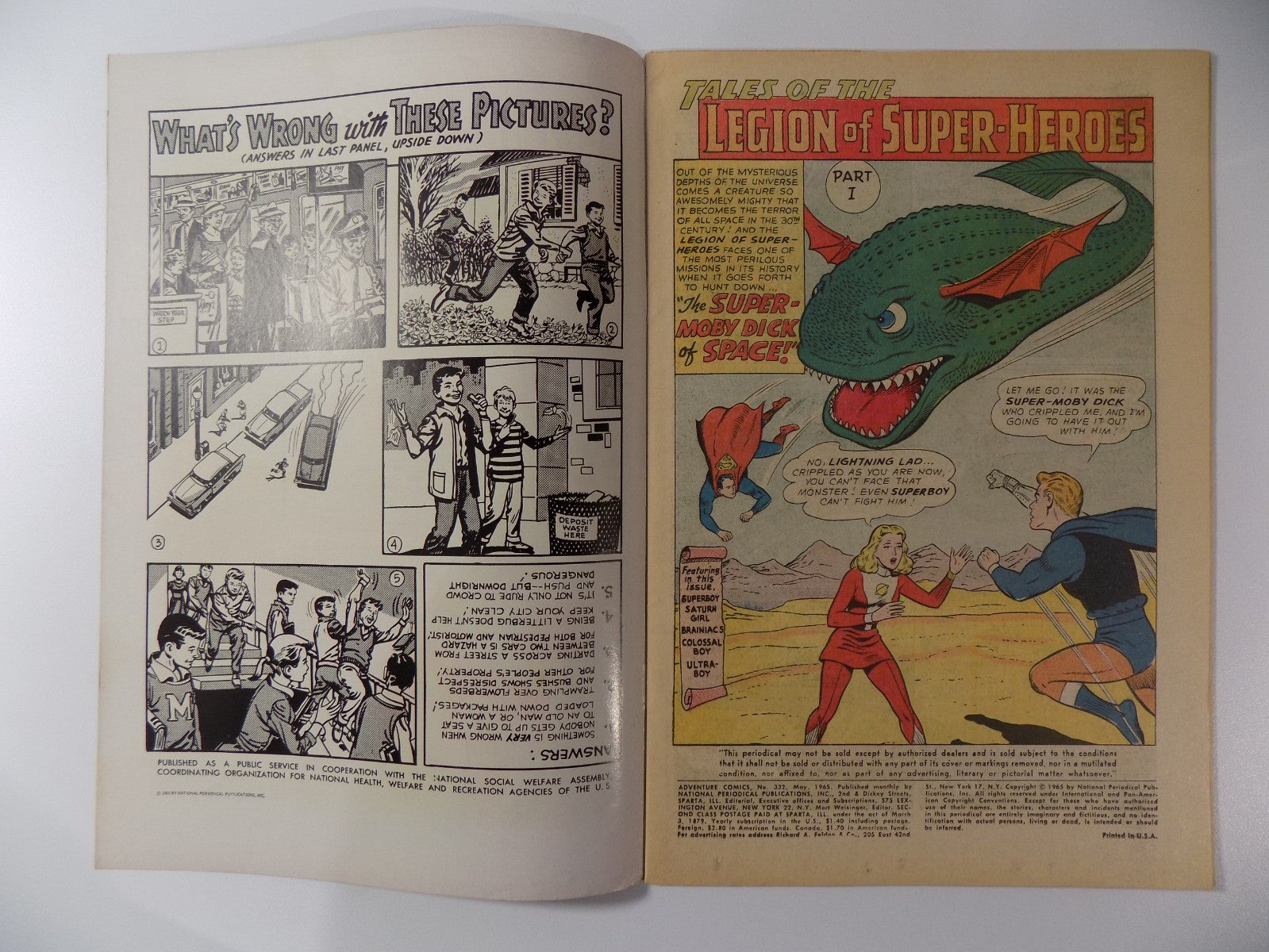 Adventure Comics #332 DC Comic May 1965 Fine