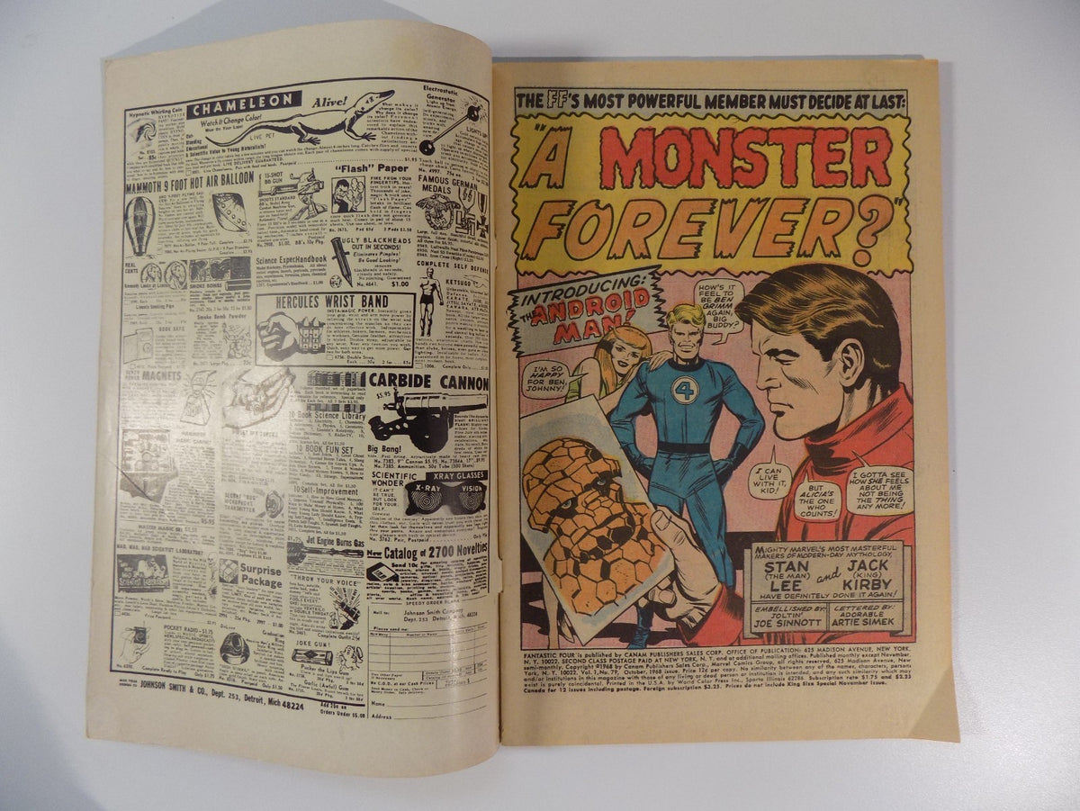 Fantastic Four #79 Marvel Comic October 1968 Fine-