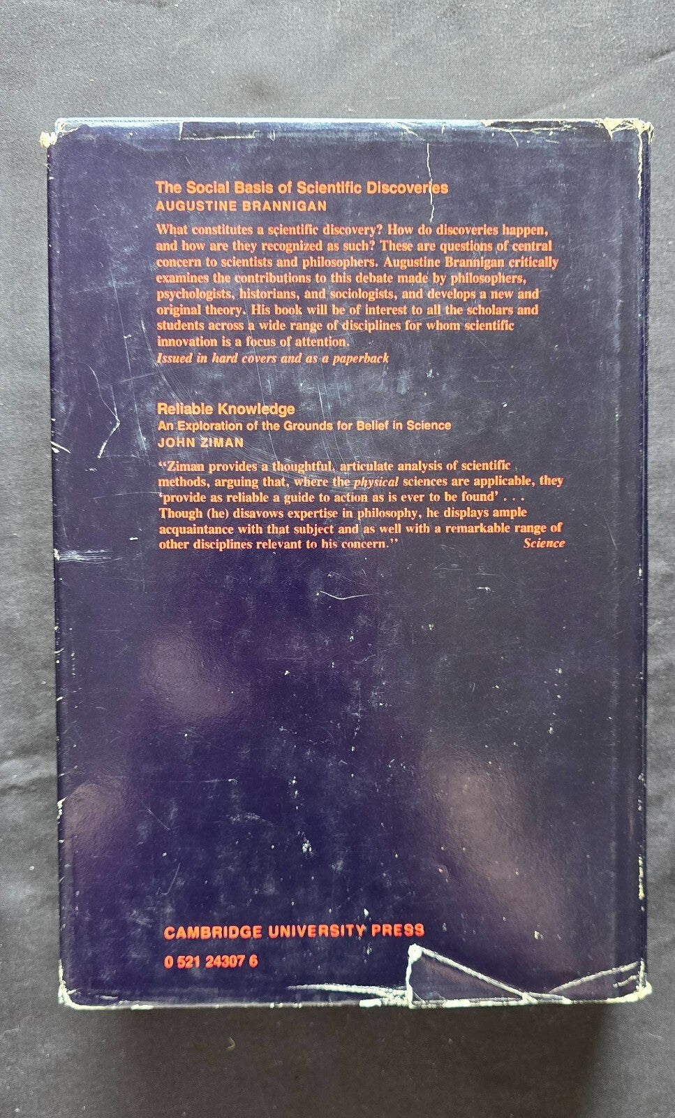 Mind In Science By Richard L. Gregory (1981, HC) JD