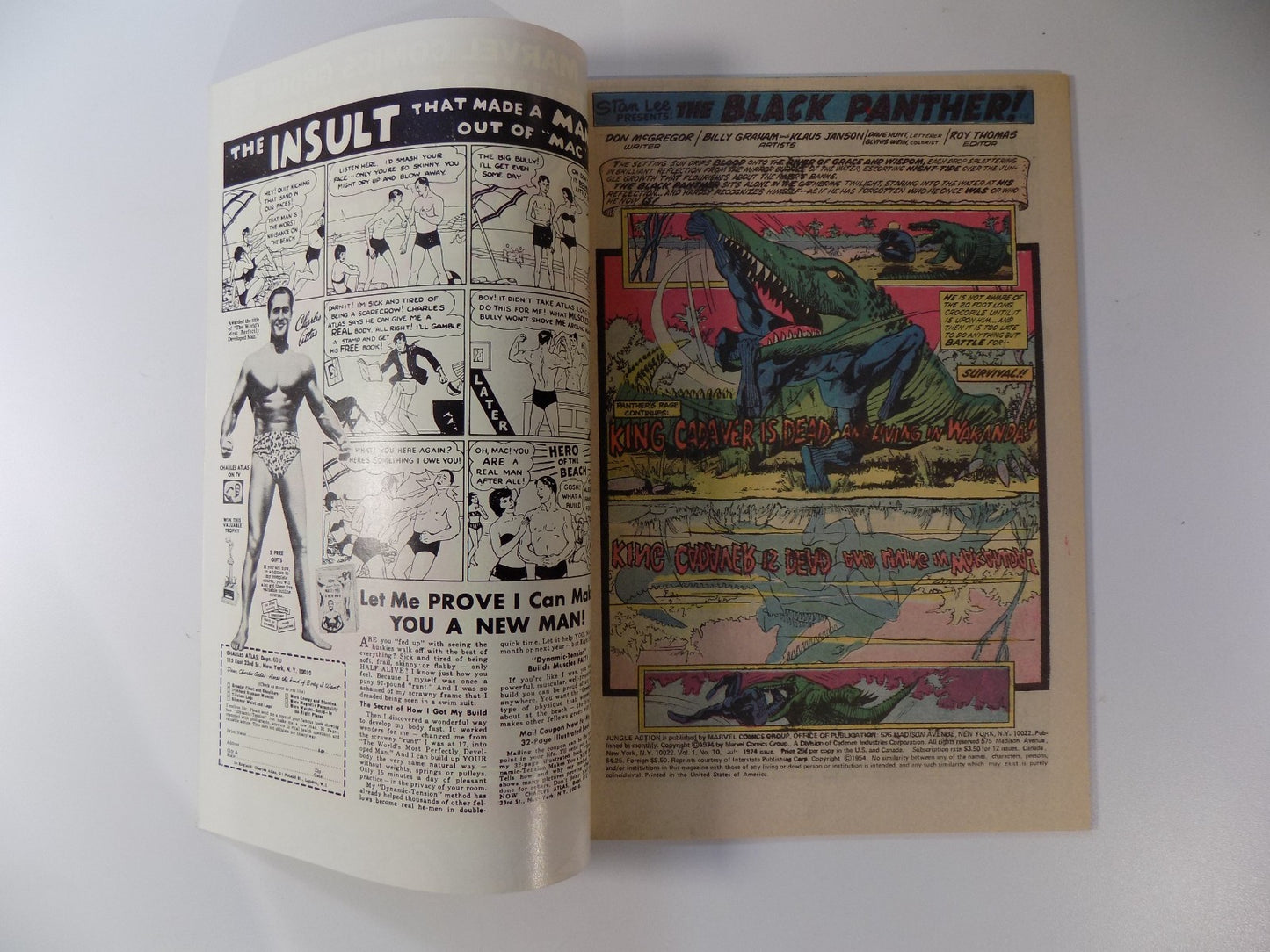 Jungle Action #10 Marvel Comic July 1974 Very Fine+