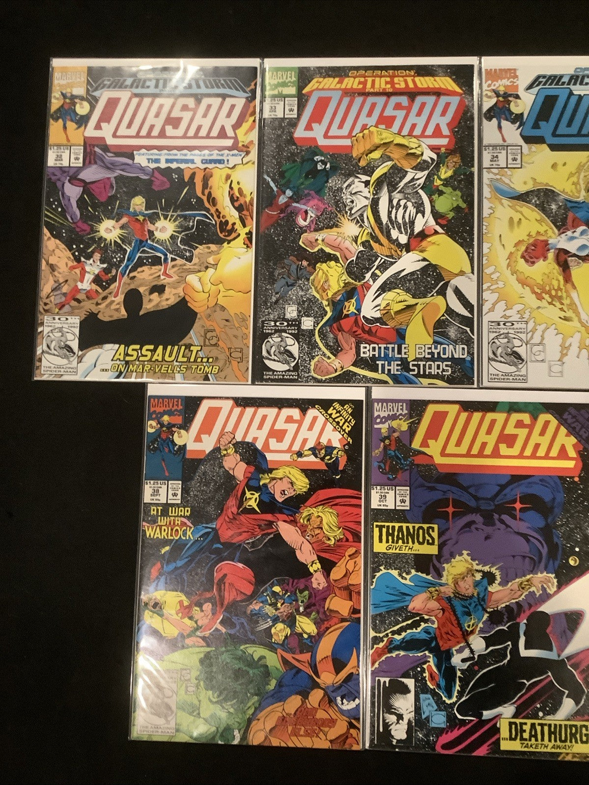 Quasar #32-42 Comic Lot, Marvel Comics, Infinity War Cross-Overs, 1992
