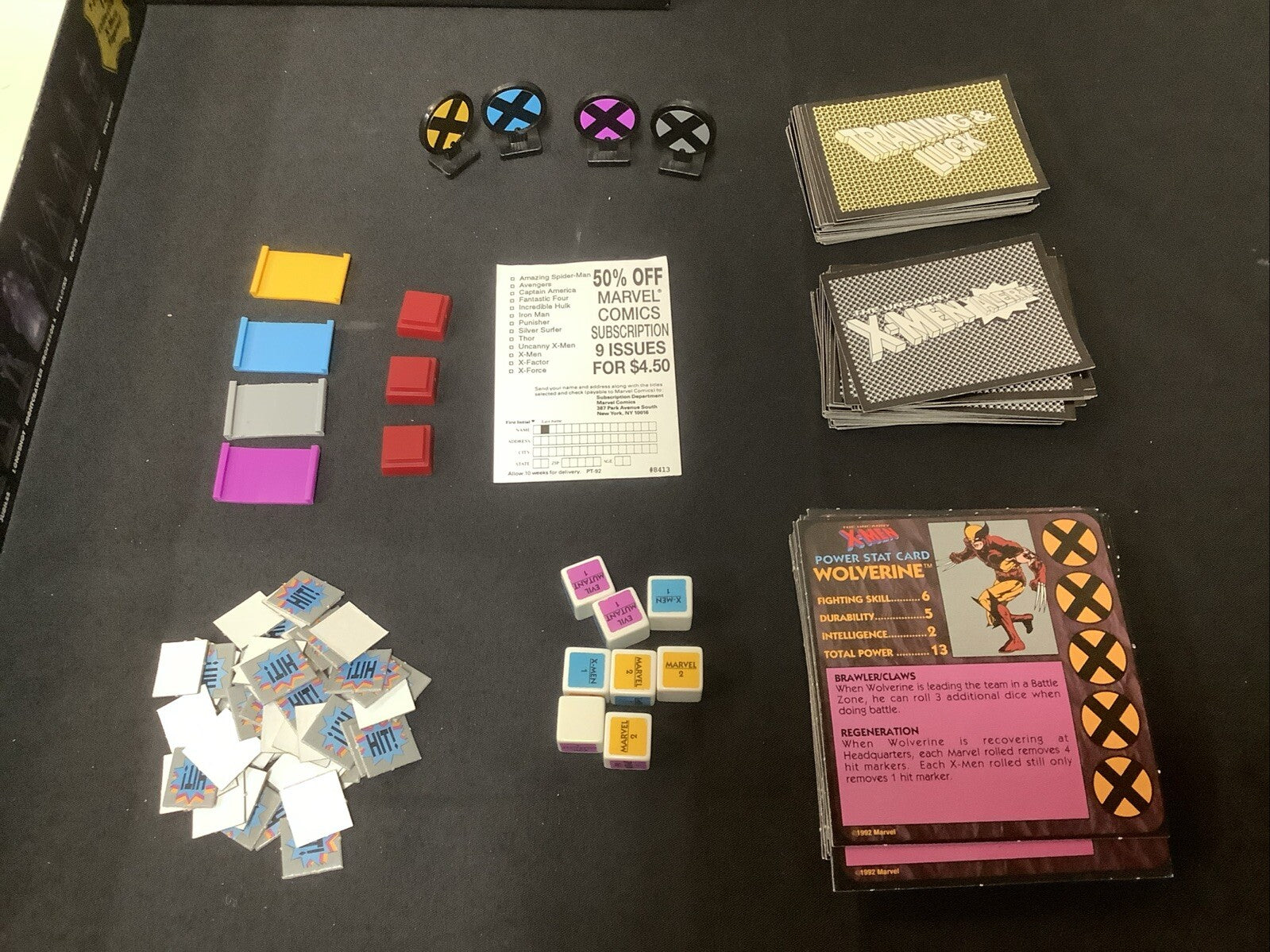 Vintage Marvel 1992 Uncanny X-Men Alert Adventure Game, Missing Instruction Book