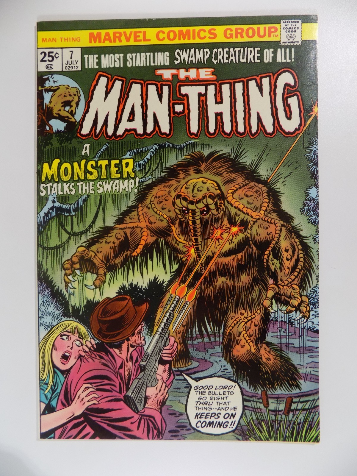 Man-Thing #7 Marvel Comic July 1974 Very Fine/Near Mint