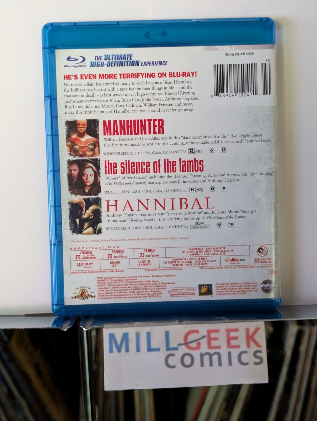 The Hannibal Lecter Collection, Anthony Hopkins (Blu Ray) -JD