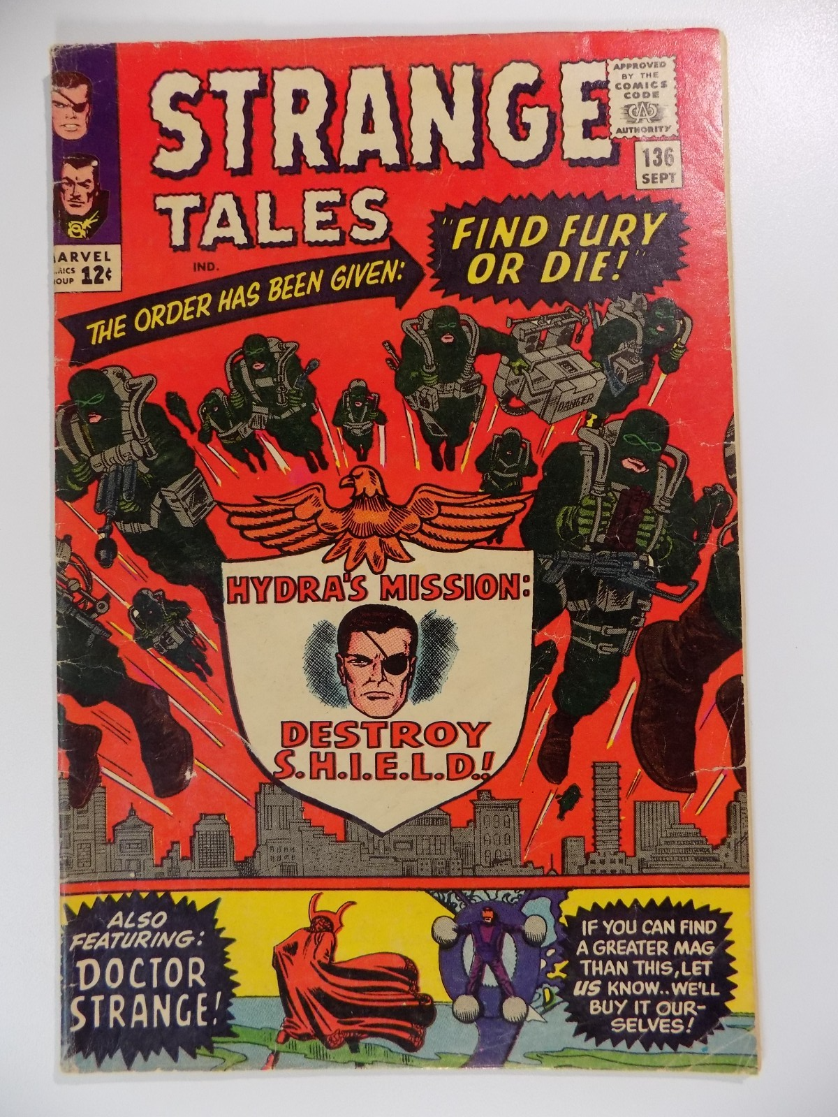 Strange Tales #136 Marvel Comic September 1965 Fine