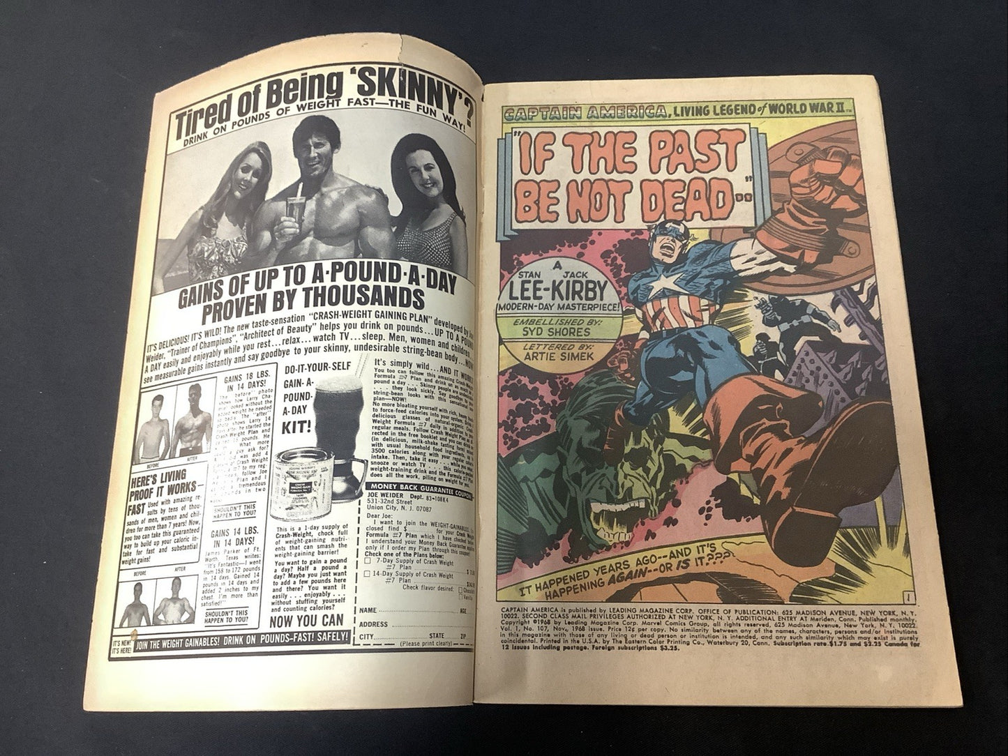 Captain America #107 (Marvel Comics November 1968) VG+ (4.5) Jack Kirby/Stan Lee