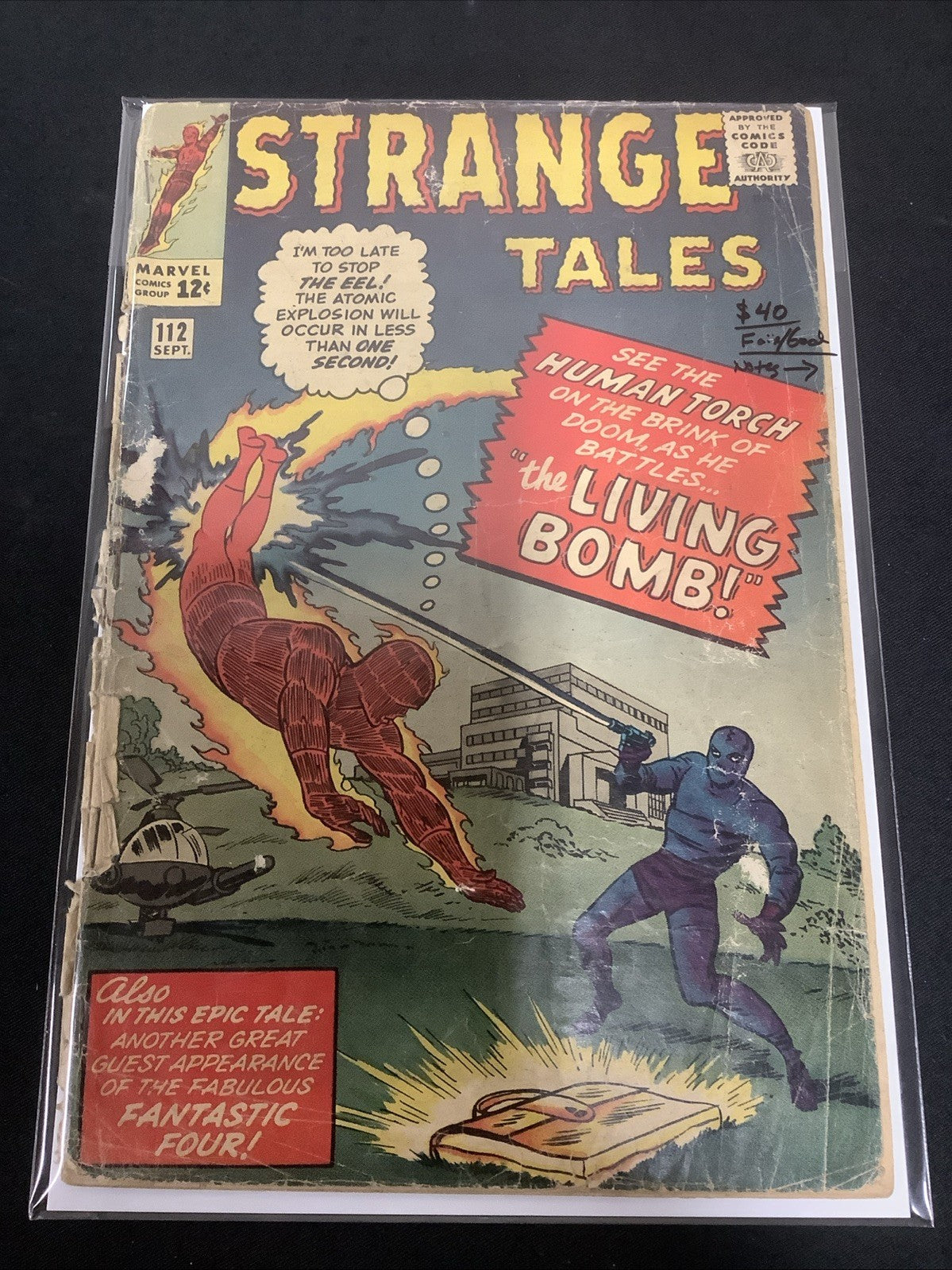 Strange Tales #112 (1963) F/G (1.5) 3 Extra Staples, Full Page Ad Avengers #1