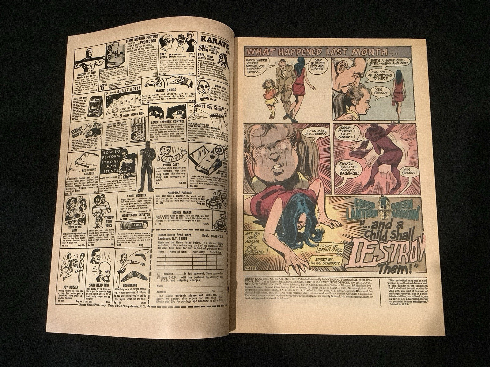 Green Lantern #83 (DC Comics April-May 1971) F/VF (7.0) Denny O’Neil, Neal Adams