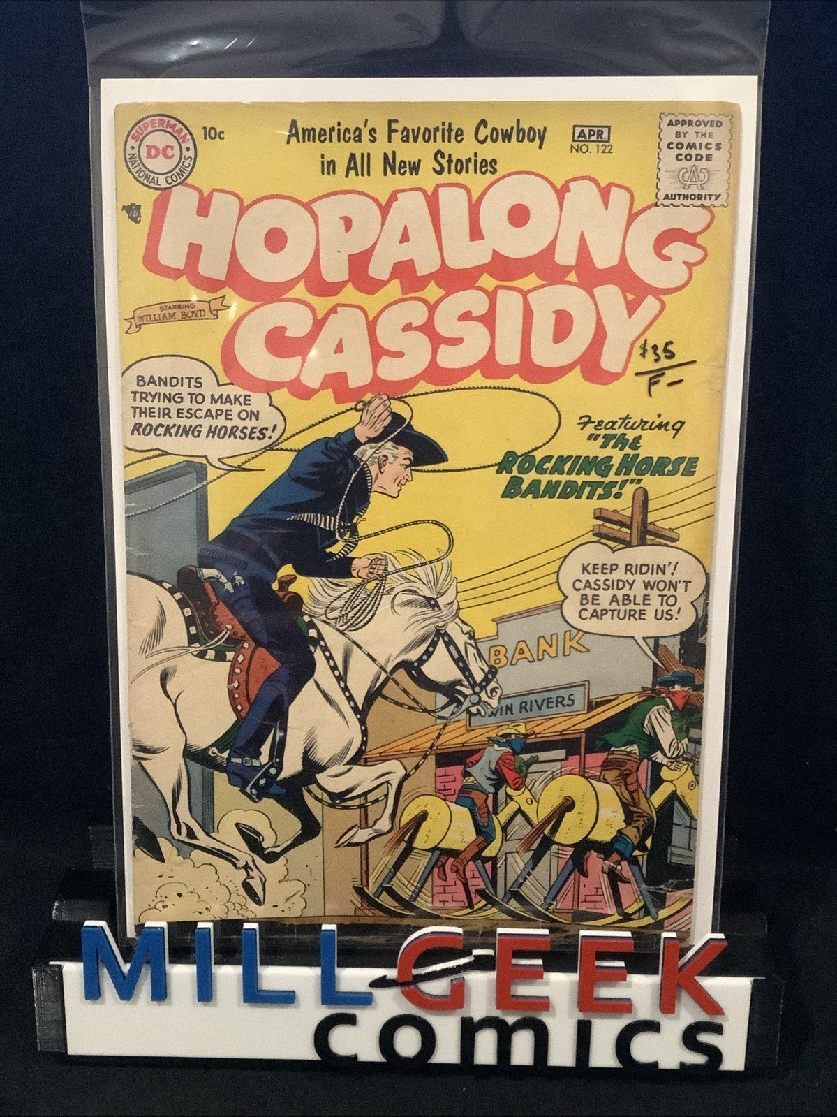 Hopalong Cassidy #122 (March 1957) F- (5.5) William Boyd, Rocking Horse Bandits