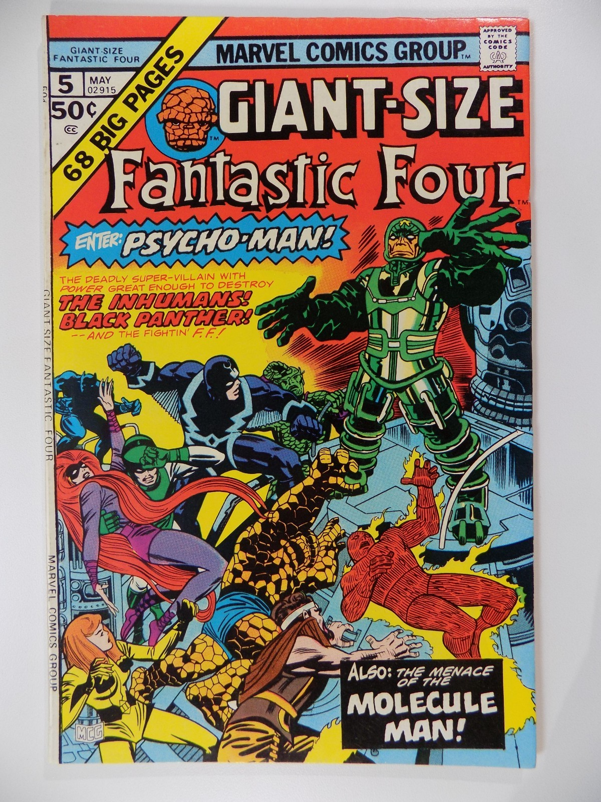 Giant-Size Fantastic Four #5 Marvel Comic May 1975 Very Fine+