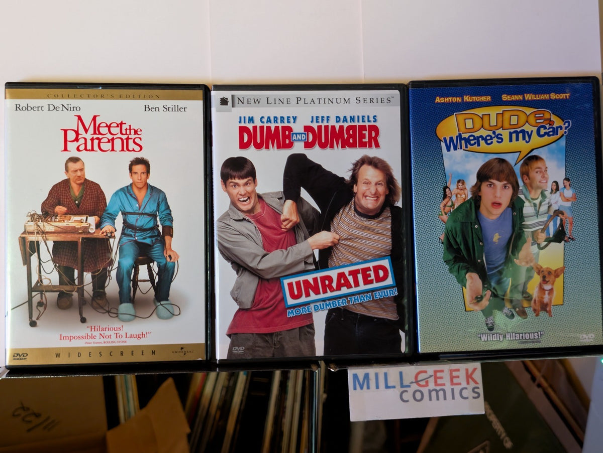 Meet the Parents / Dumb & Dumber / Dude, Where's My Car? 3 Movies (DVD) -JD