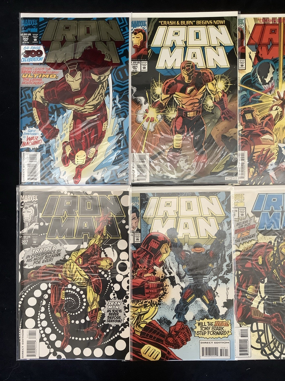 Iron Man #285-313 Comic Lot, Marvel, 1st App Hulkbuster Armor + Iron Legion